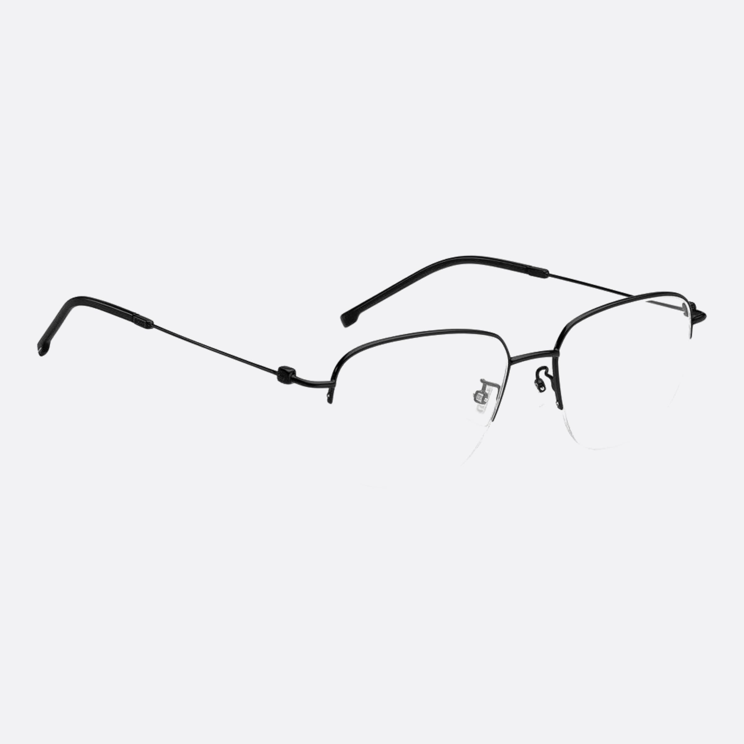 Boss 54mm Boss Black Geometric Men Eyeglasses - Detail View