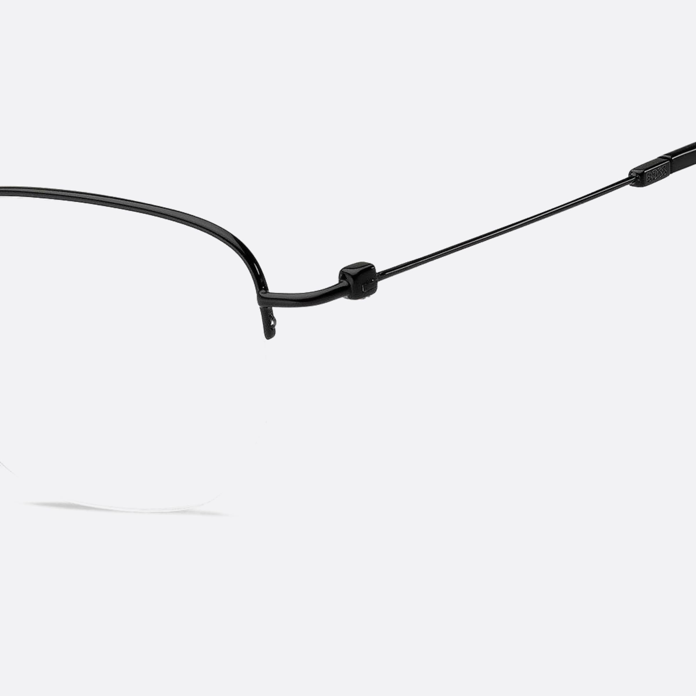 Boss 54mm Boss Black Geometric Men Eyeglasses - Lifestyle Shot
