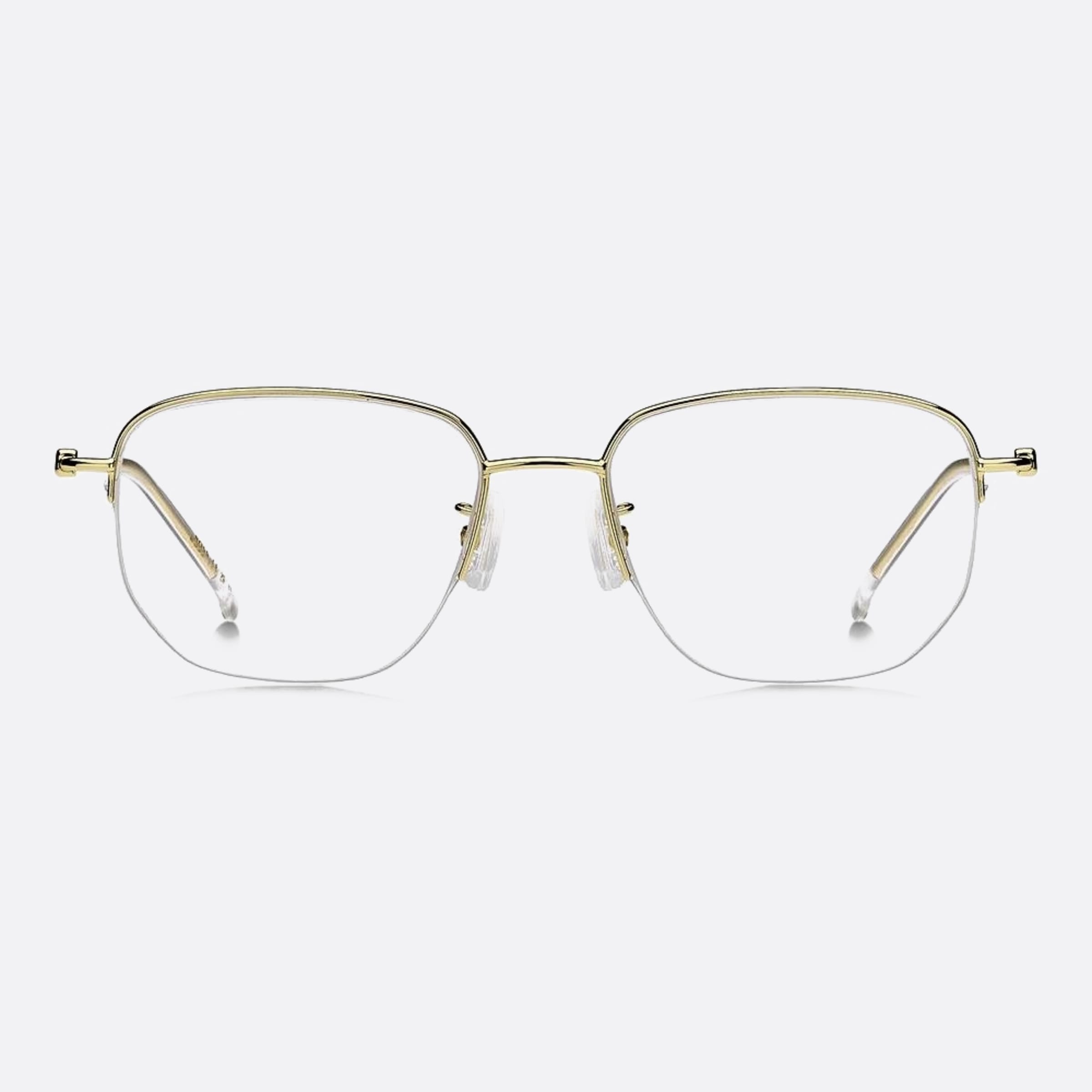 Boss 54mm Boss J5g Gold Geometric Men Eyeglasses - Main View