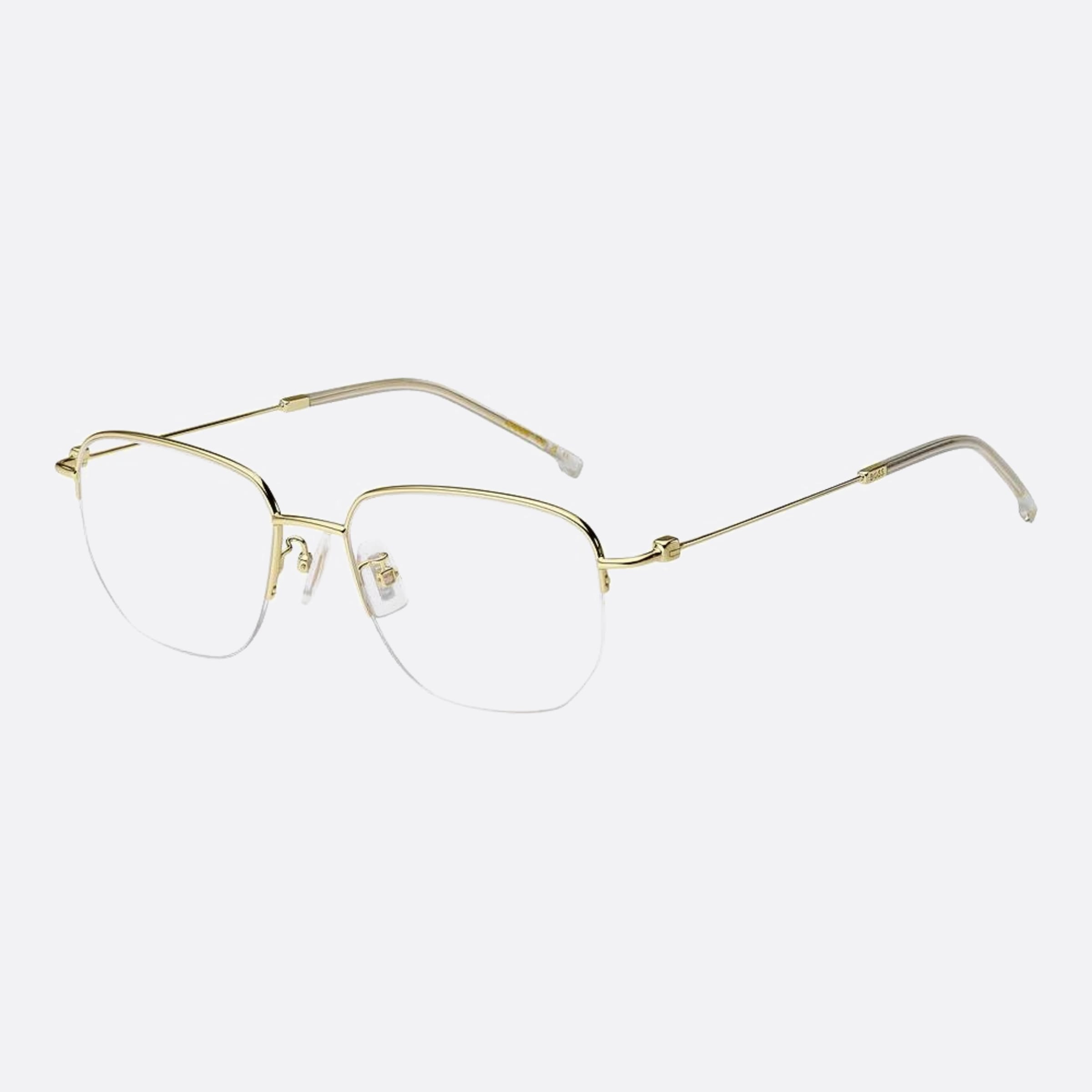 Boss 54mm Boss J5g Gold Geometric Men Eyeglasses - Side View