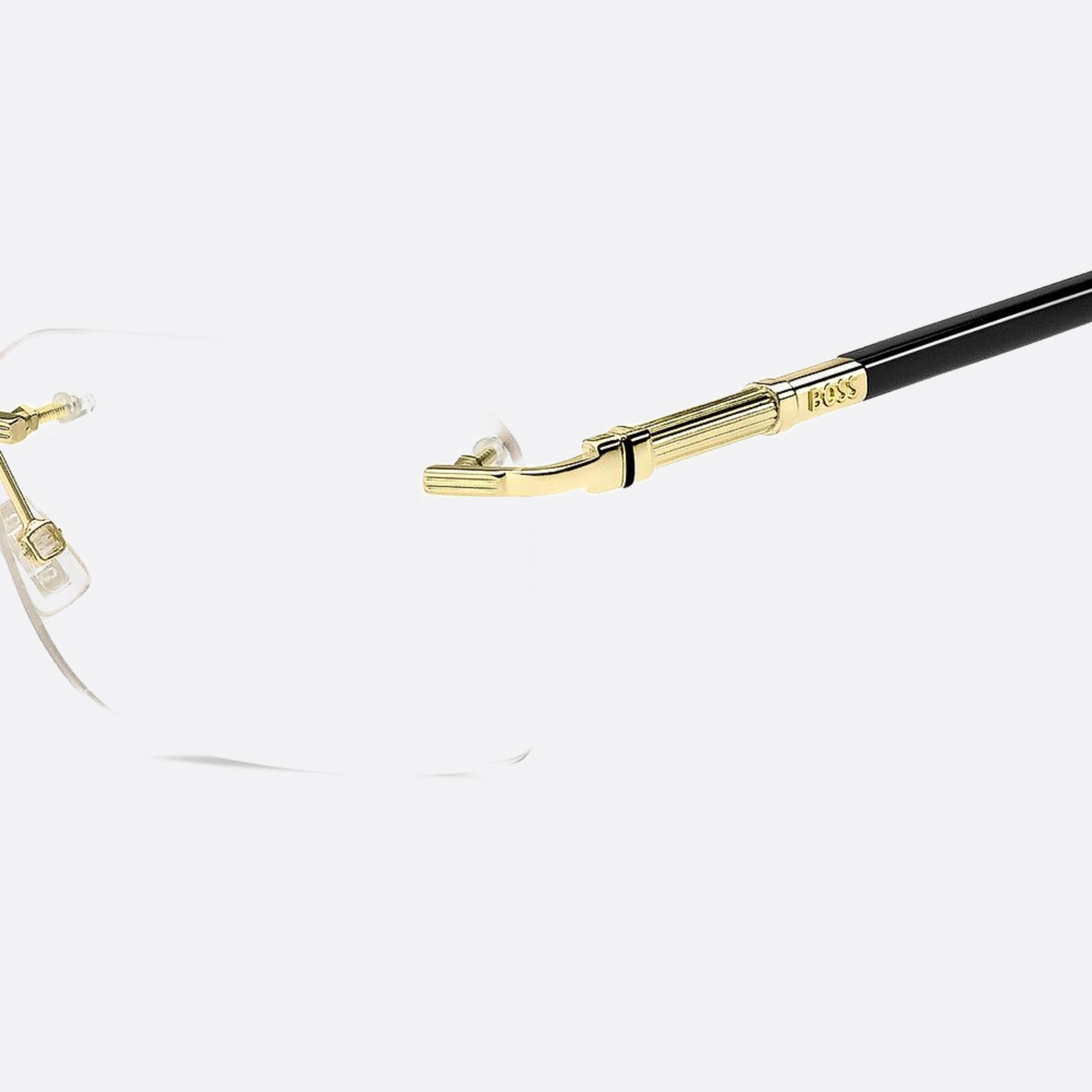 Boss 54mm Boss Rhl Gold Geometric Men Eyeglasses - Lifestyle Shot