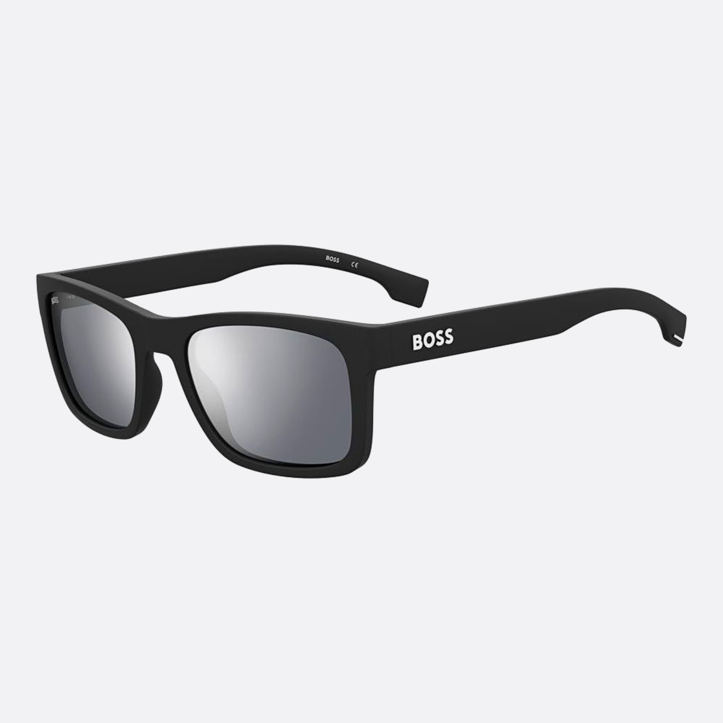 Boss 55mm Boss Black Geometric Men Sunglasses - Side View