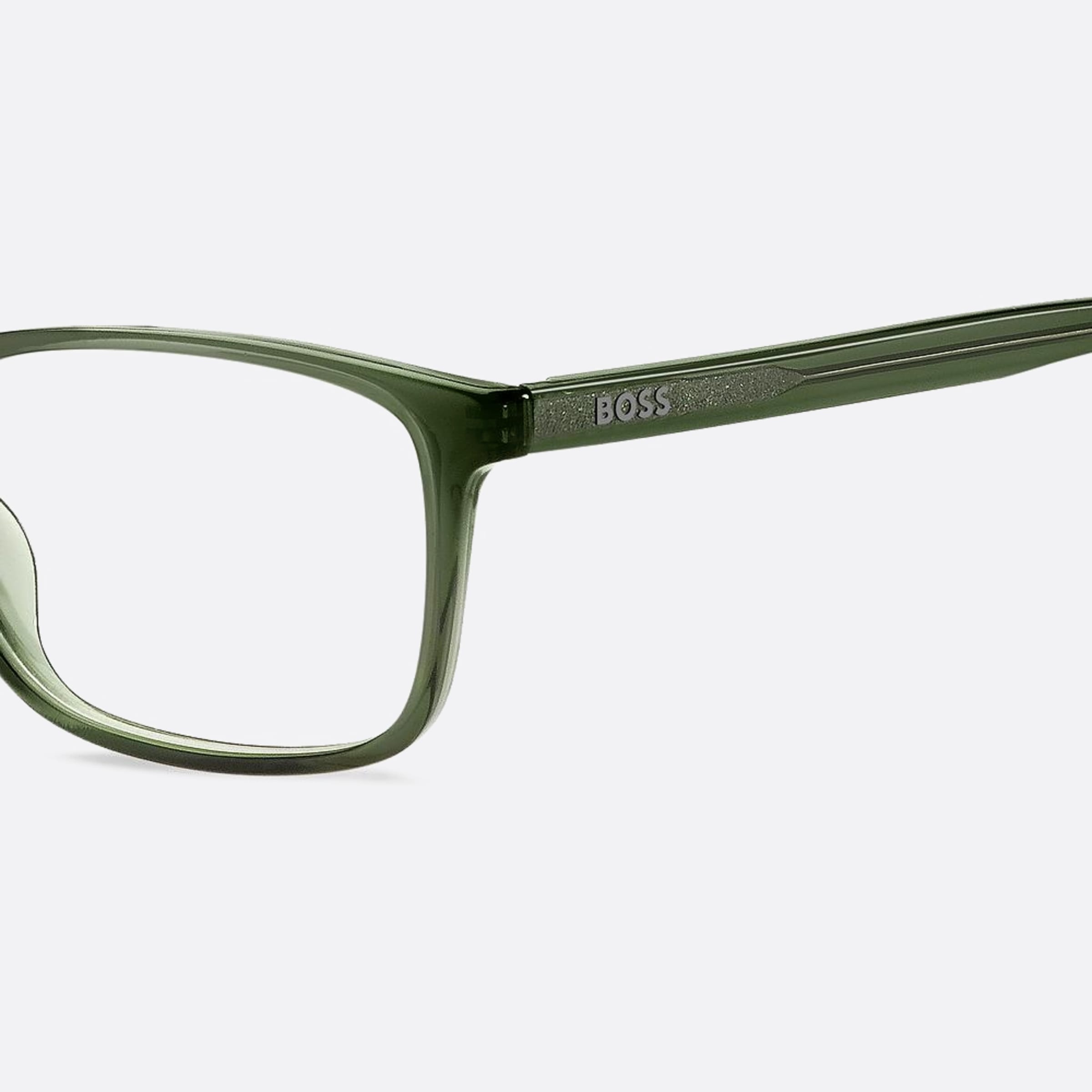 Boss 54mm Boss 1ed Green Geometric Men Eyeglasses - Detail View