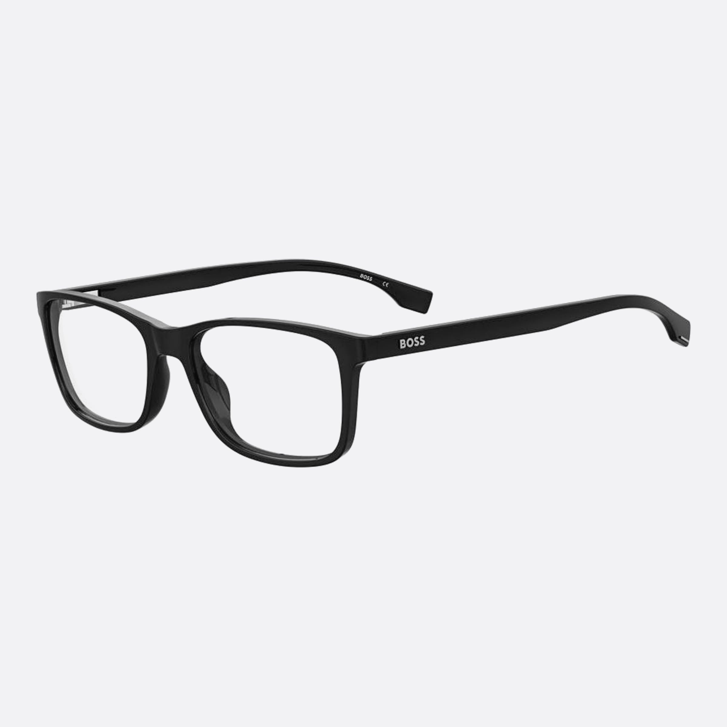 Boss 54mm Boss Black Geometric Men Eyeglasses - Side View