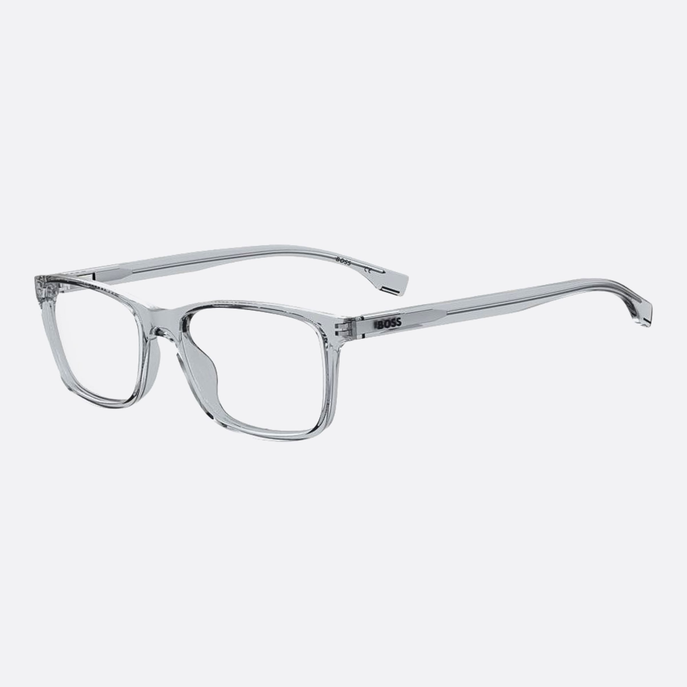 Boss 54mm Boss Kb7 Grey Geometric Men Eyeglasses - Side View