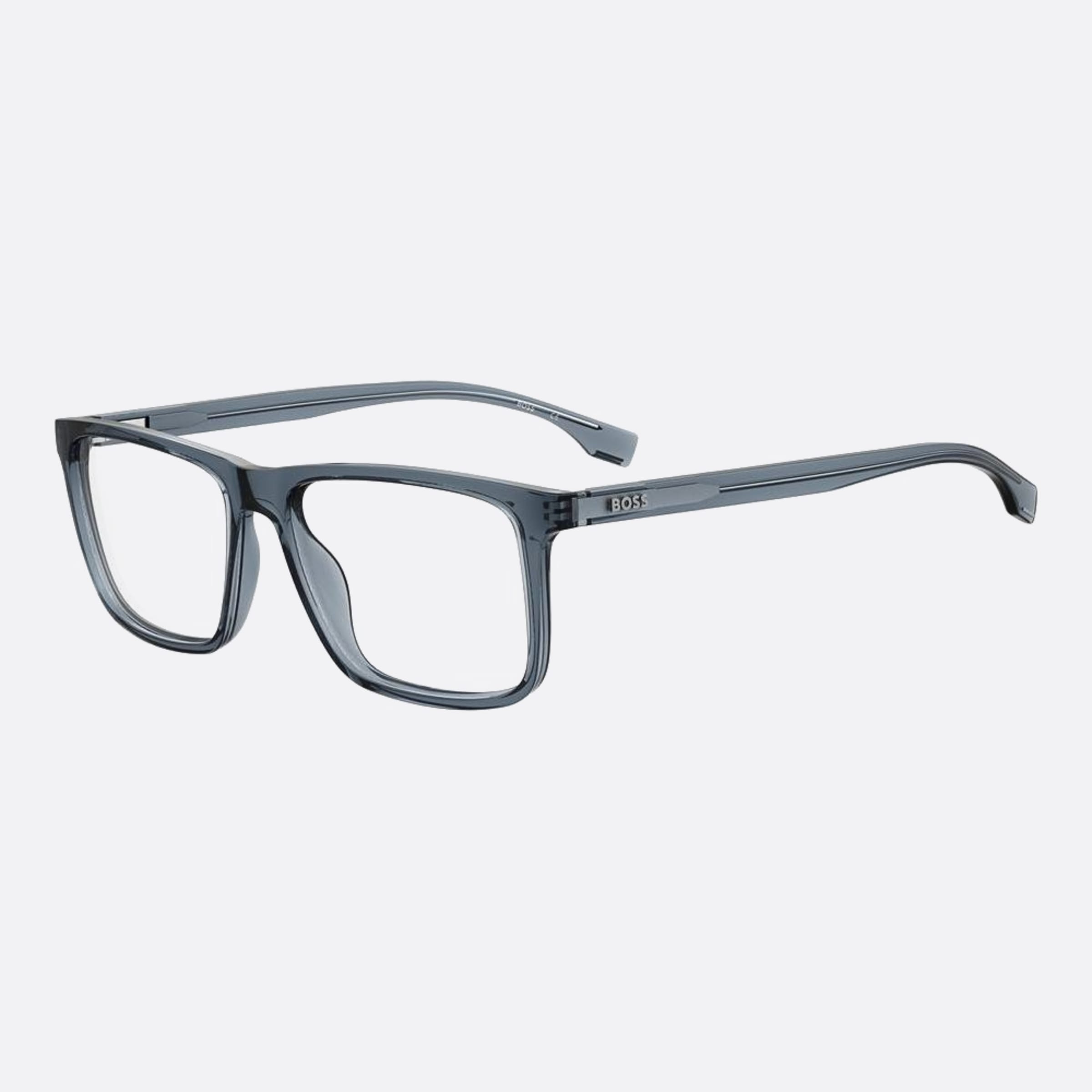 Boss 56mm Boss Pjp Blue Geometric Men Eyeglasses - Side View