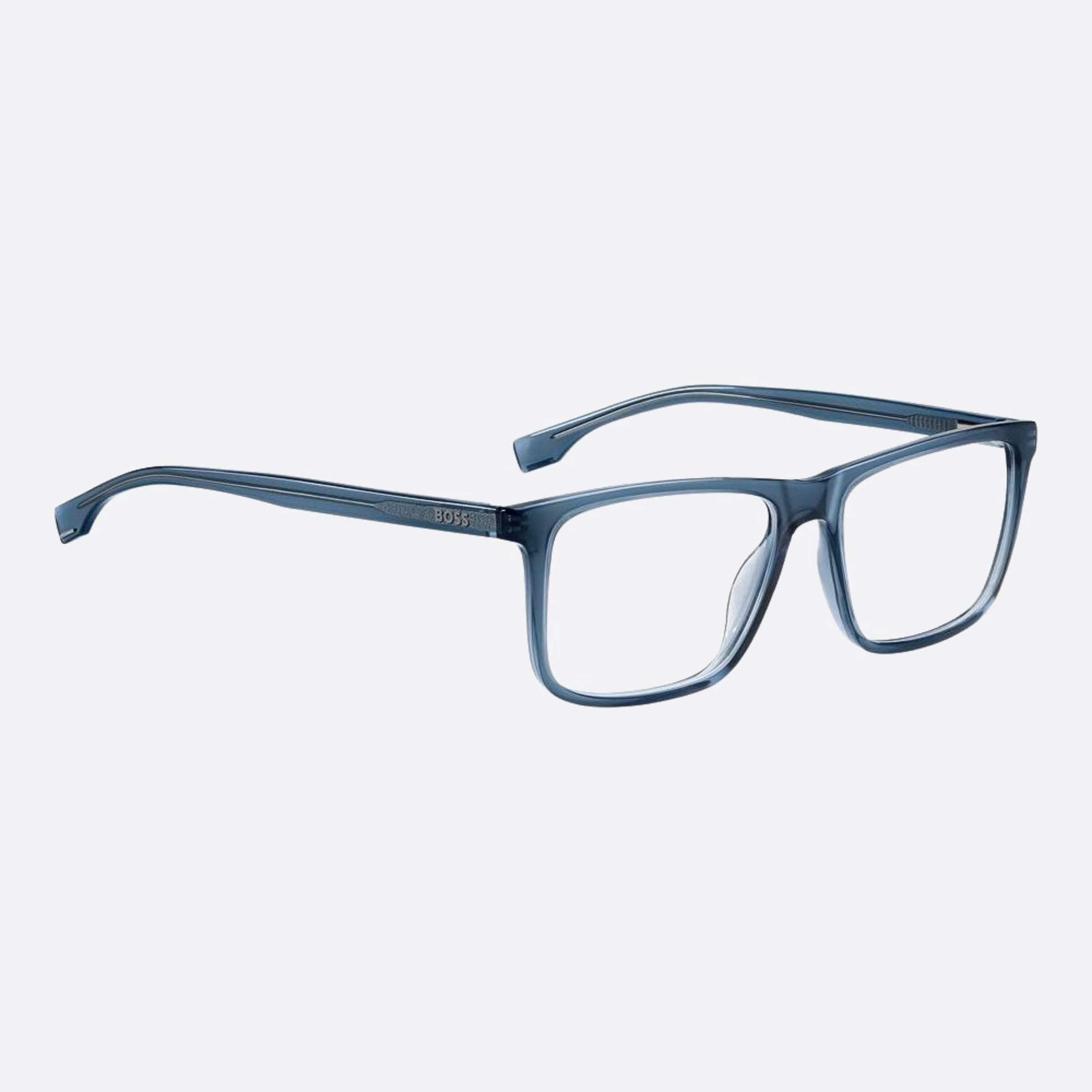 Boss 56mm Boss Pjp Blue Geometric Men Eyeglasses - Detail View