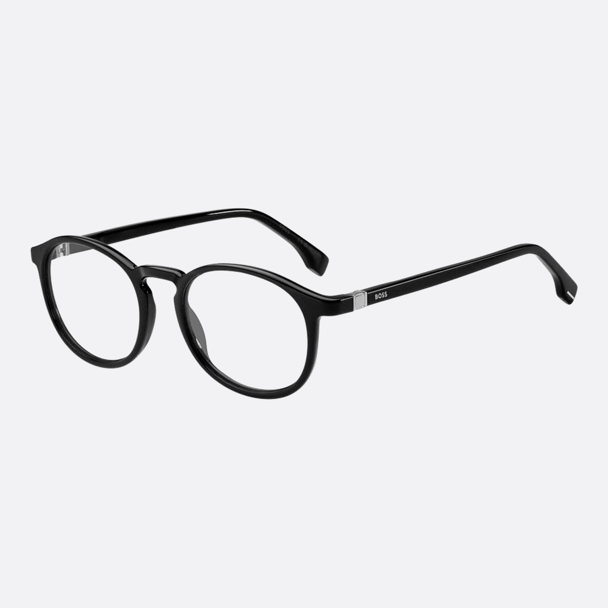 Boss 50mm Boss Black Geometric Men Eyeglasses - Side View