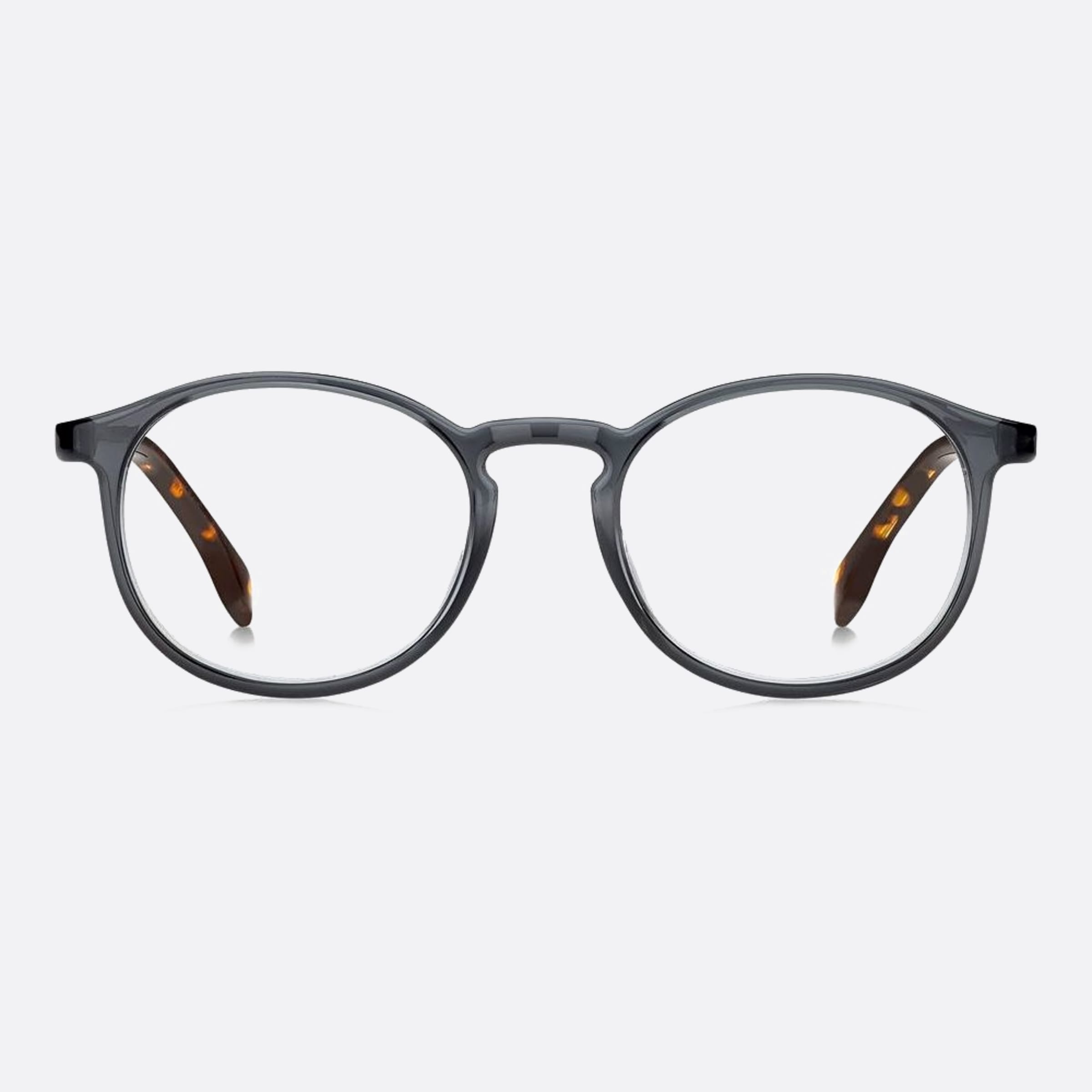 Boss 50mm Boss Aci Grey Geometric Men Eyeglasses - Main View