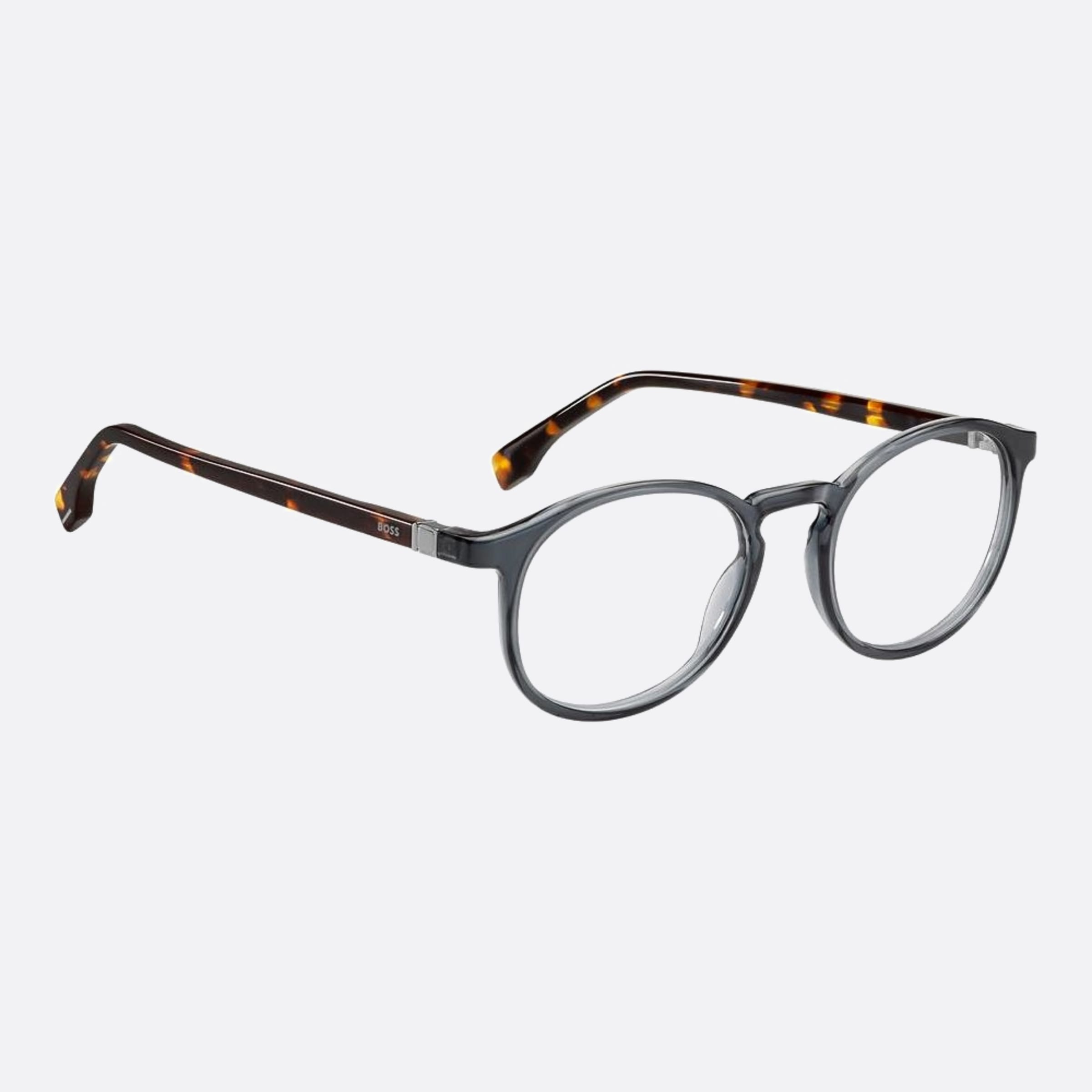 Boss 50mm Boss Aci Grey Geometric Men Eyeglasses - Lifestyle Shot