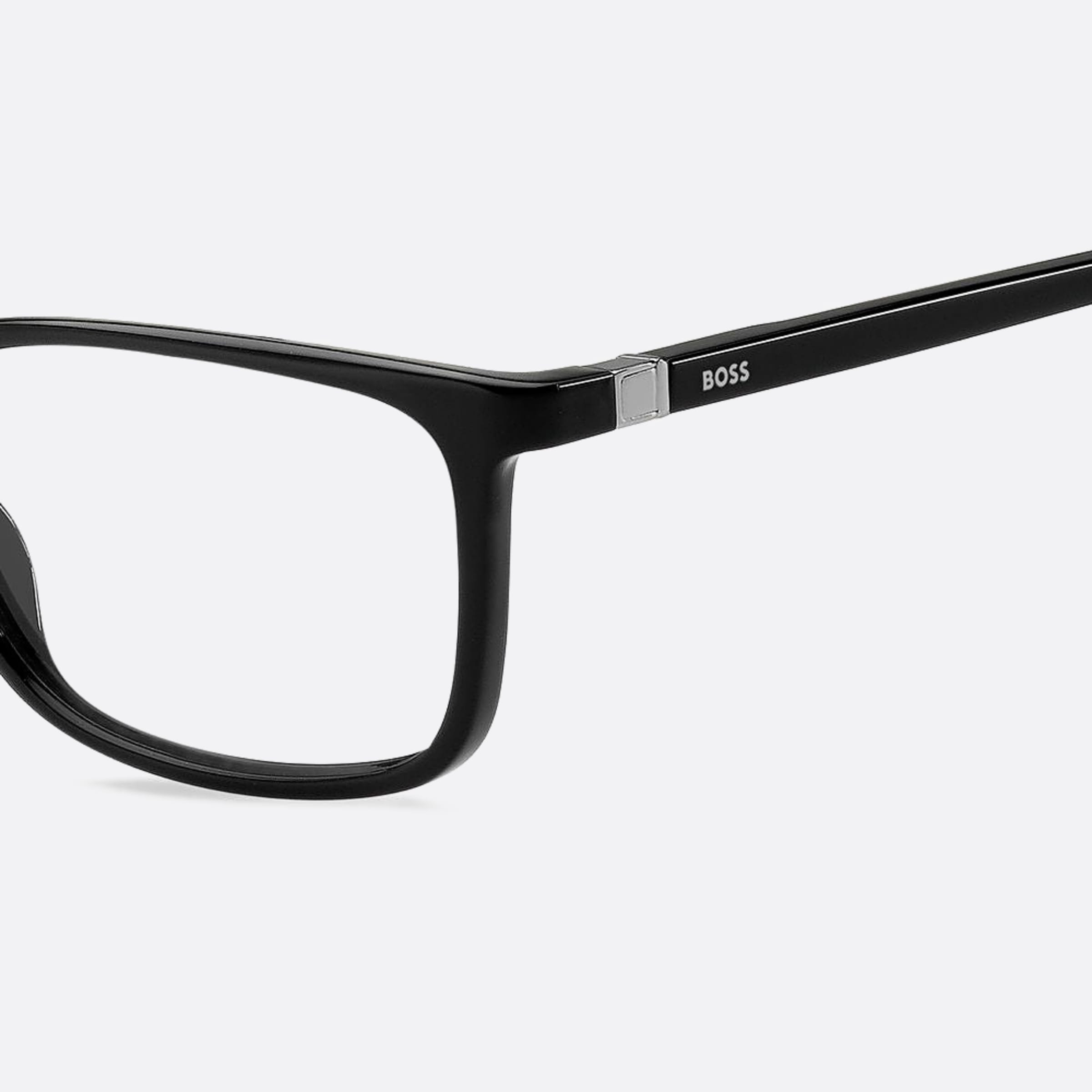 Boss 56mm Boss Black Geometric Men Eyeglasses - Lifestyle Shot