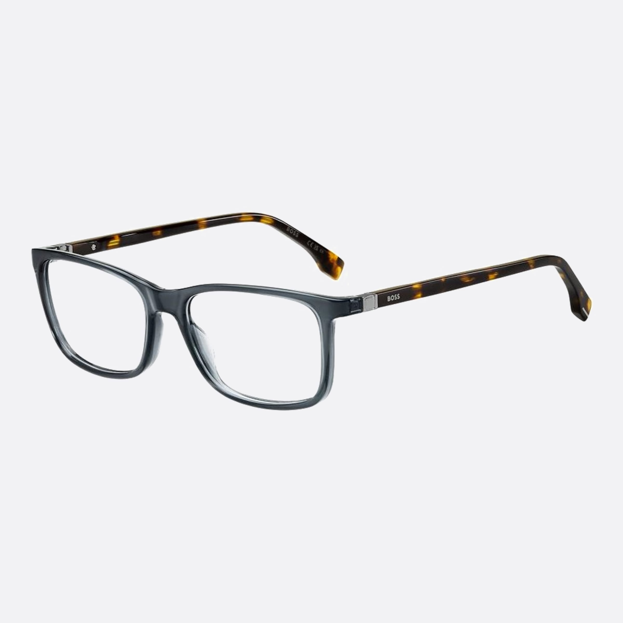 Boss 56mm Boss Aci Havana Geometric Men Eyeglasses - Side View