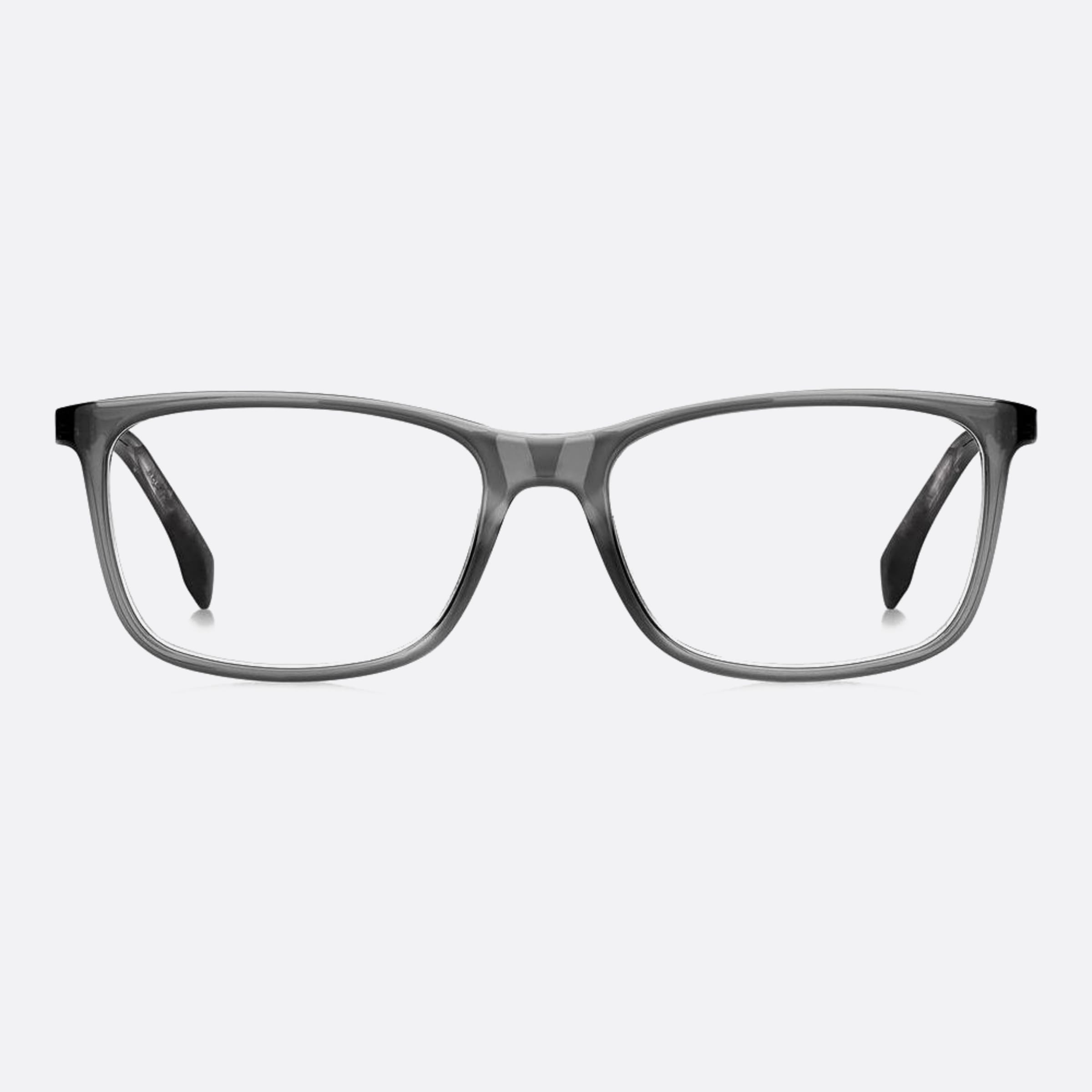 Boss 56mm Boss E66 Black Geometric Men Eyeglasses - Main View