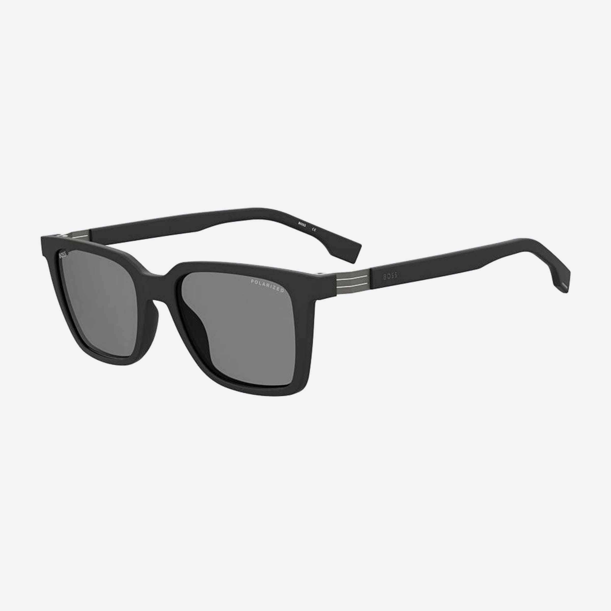 Boss 53mm Boss Black Squared Men Sunglasses - Side View