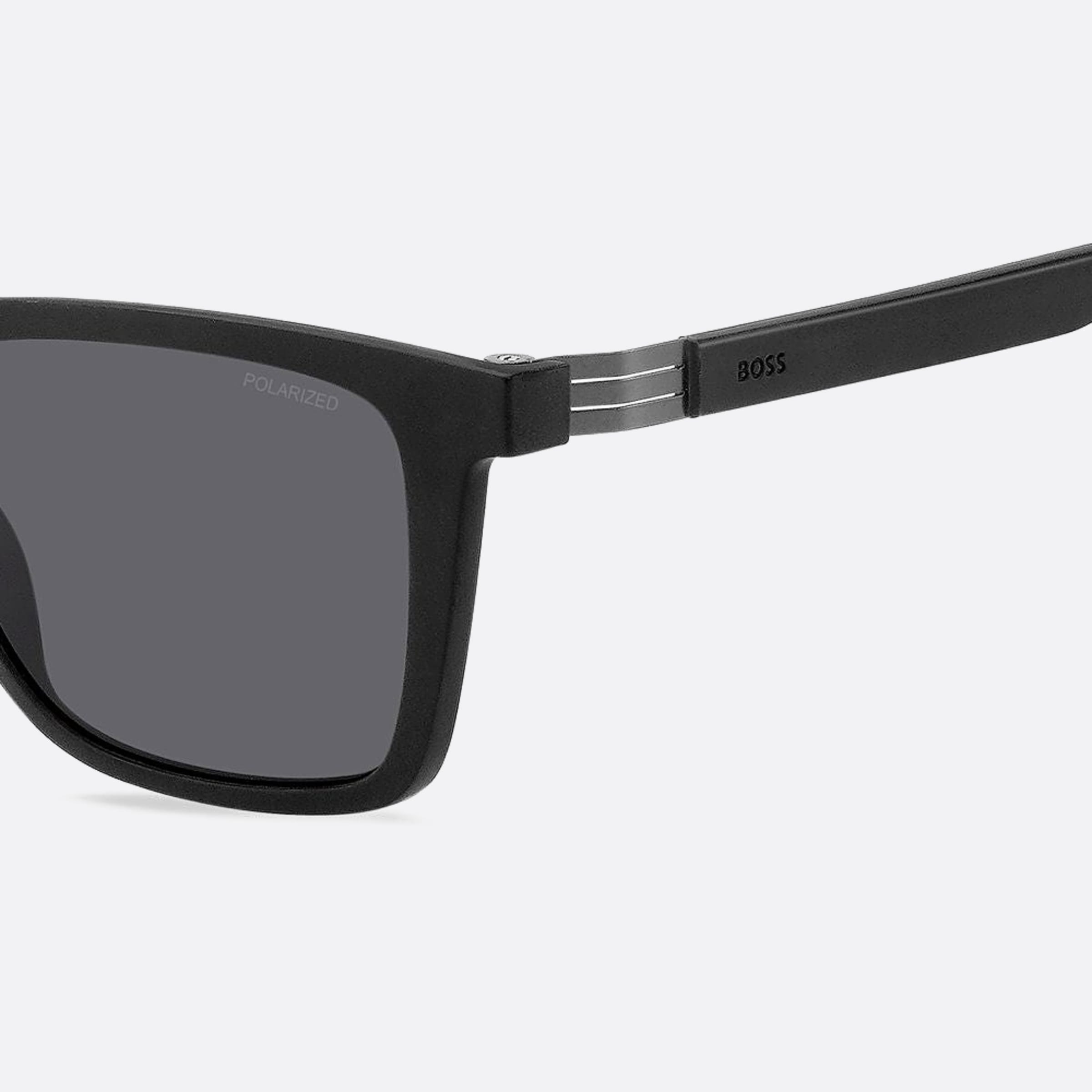 Boss 53mm Boss Black Squared Men Sunglasses - Detail View