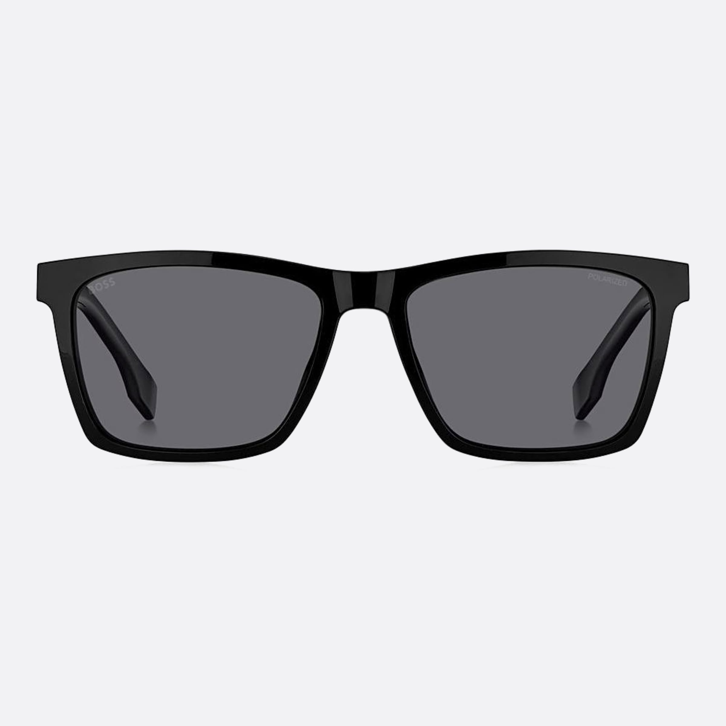 Boss 56mm Boss Black Squared Polarized Men Sunglasses - Main View