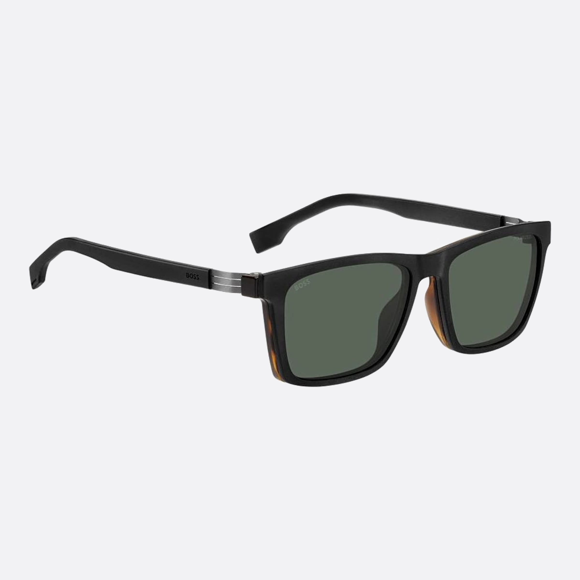 Boss 56mm Boss Wr7 Havana Squared Men Sunglasses - Lifestyle Shot