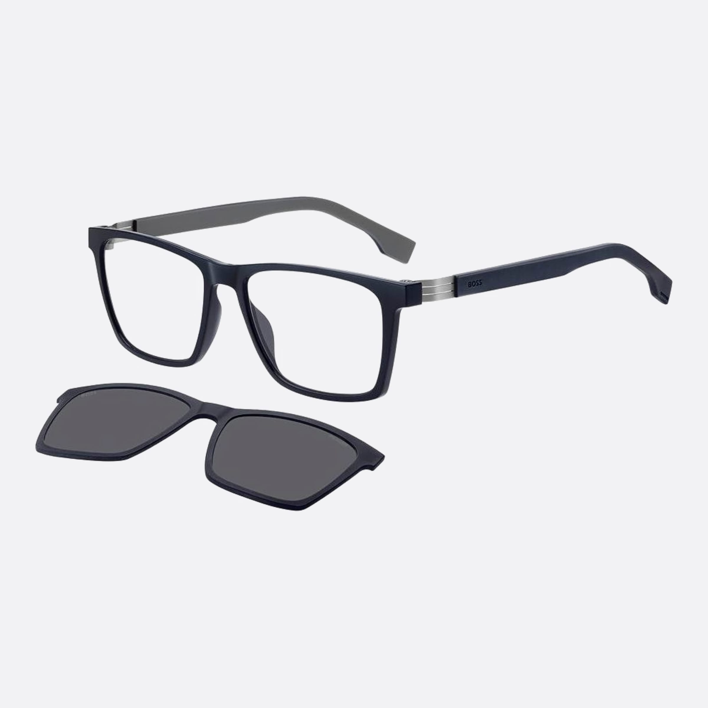 Boss 56mm Boss Xw0 Blue Squared Polarized Men Sunglasses - Side View