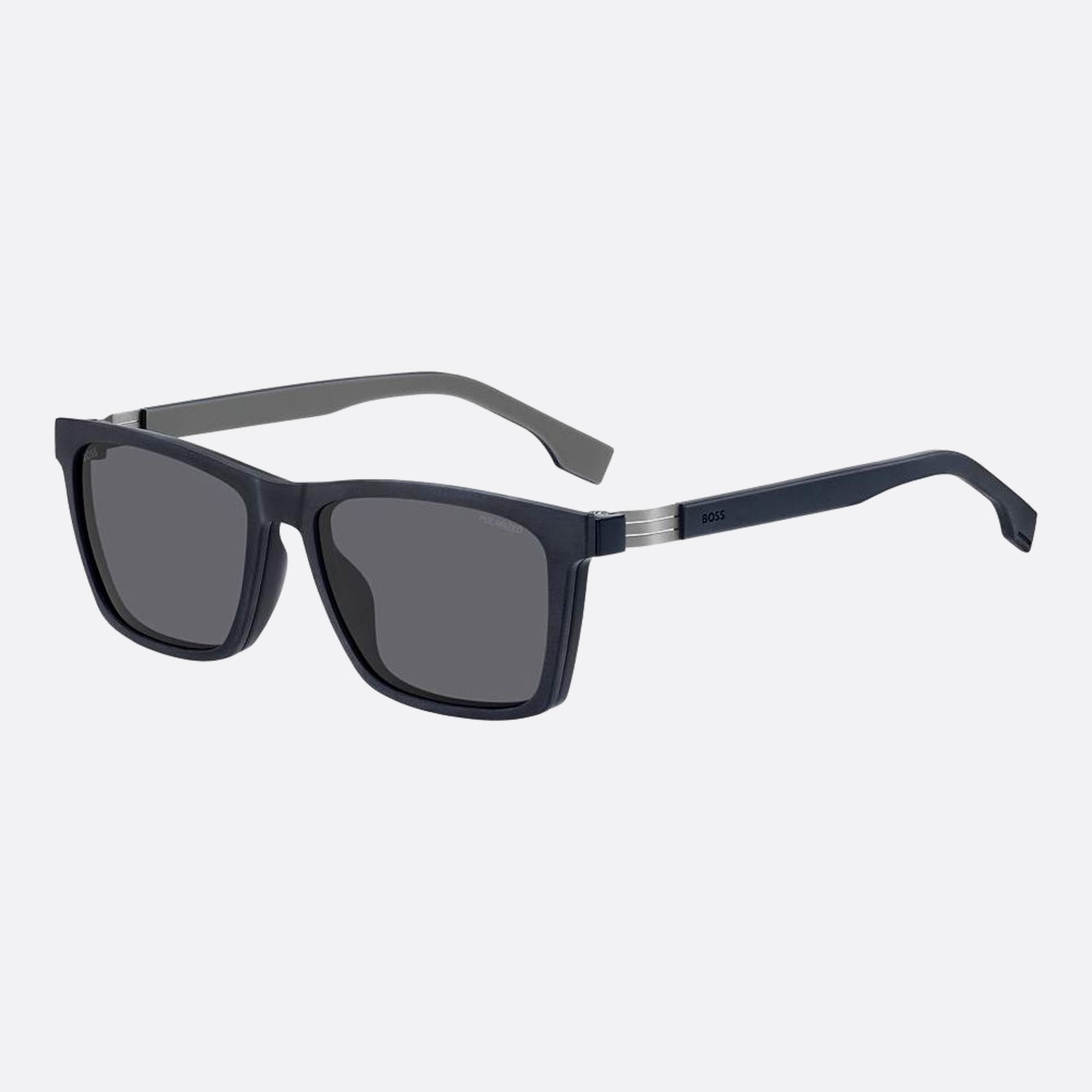 Boss 56mm Boss Xw0 Blue Squared Polarized Men Sunglasses - Additional Angle