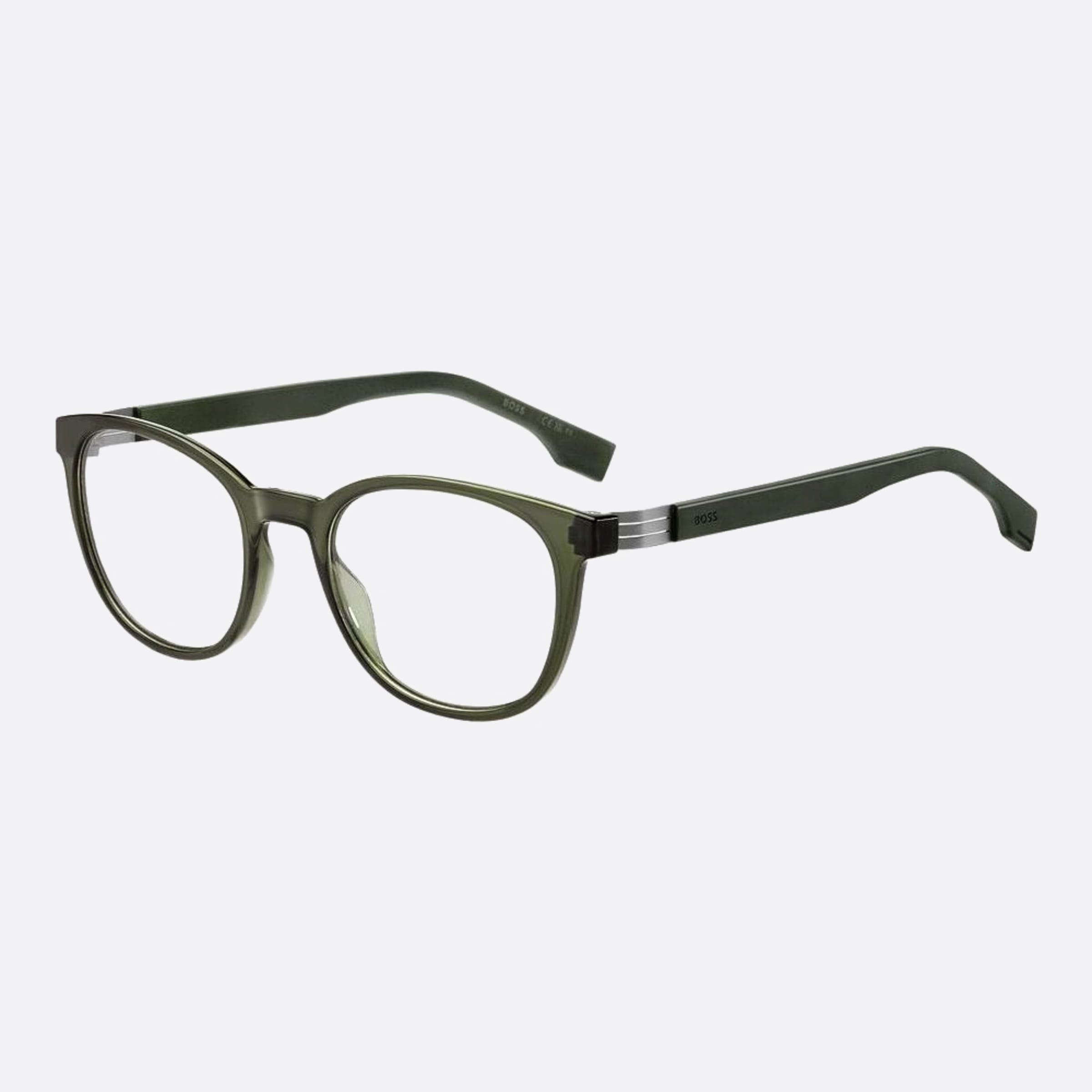 Boss 52mm Boss 1ed Green Squared Men Eyeglasses - Side View