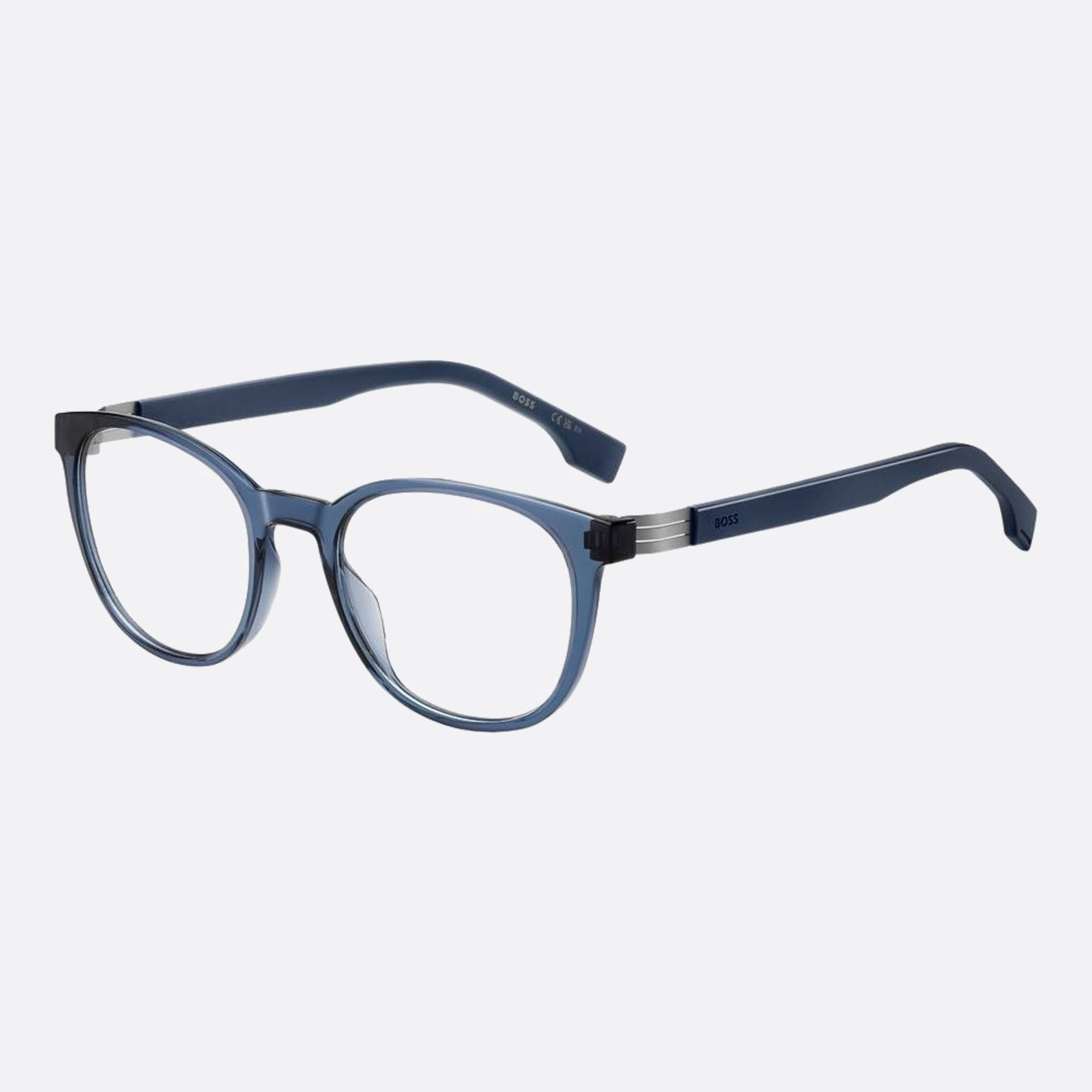 Boss 52mm Boss Pjp Blue Squared Men Eyeglasses - Side View