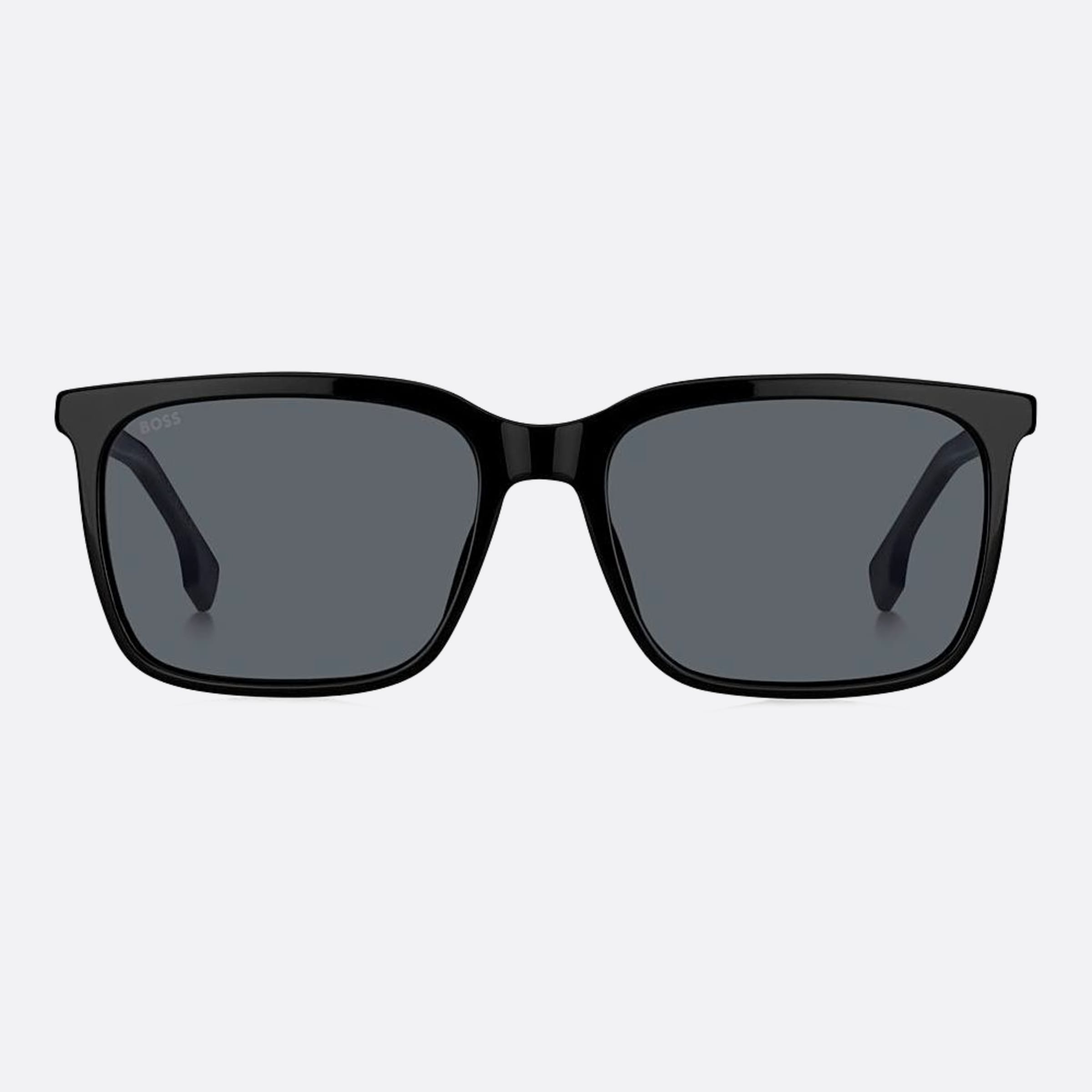 Boss 57mm Boss 08a Black Geometric Men Sunglasses - Main View