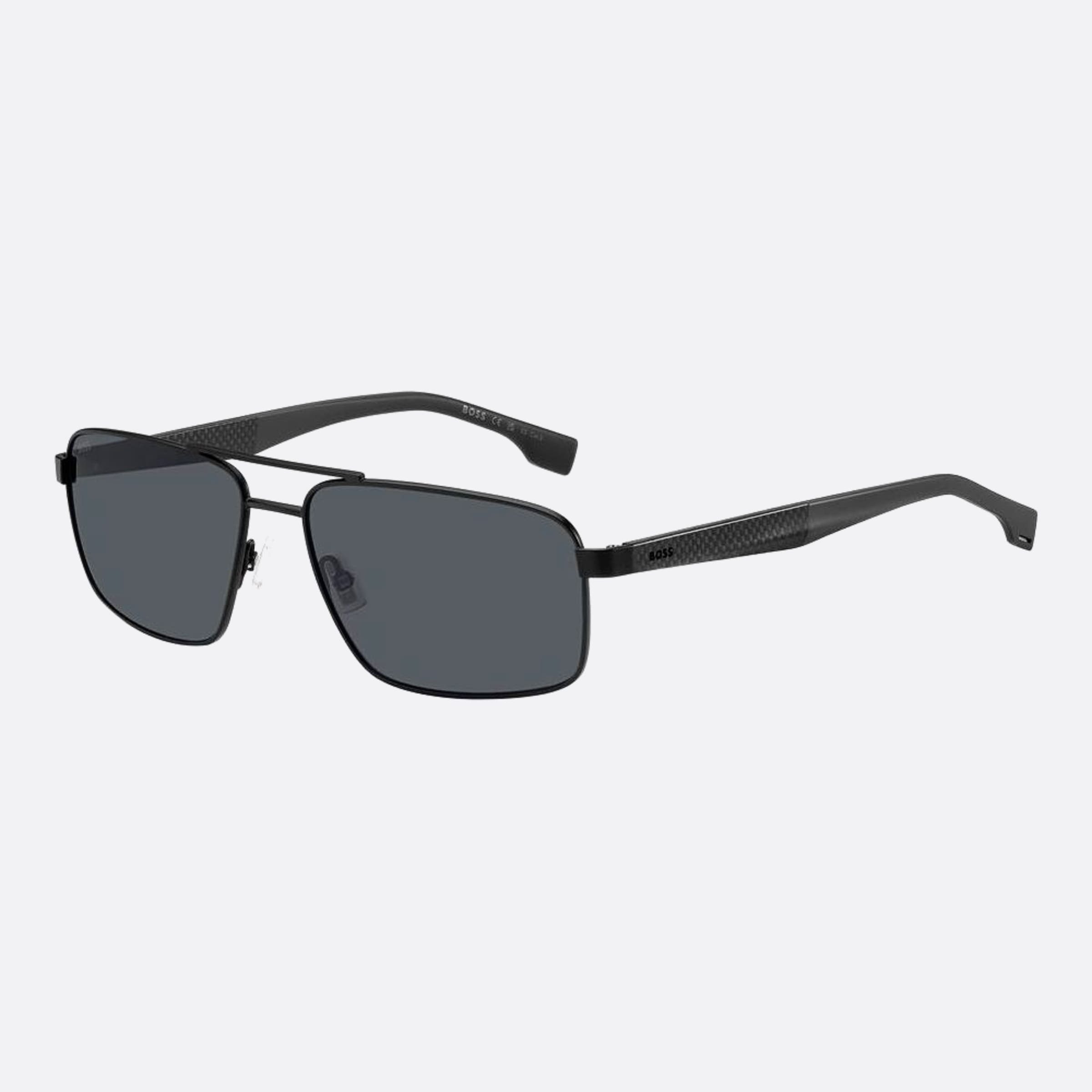 Boss 59mm Boss O6w Black Geometric Men Sunglasses - Side View