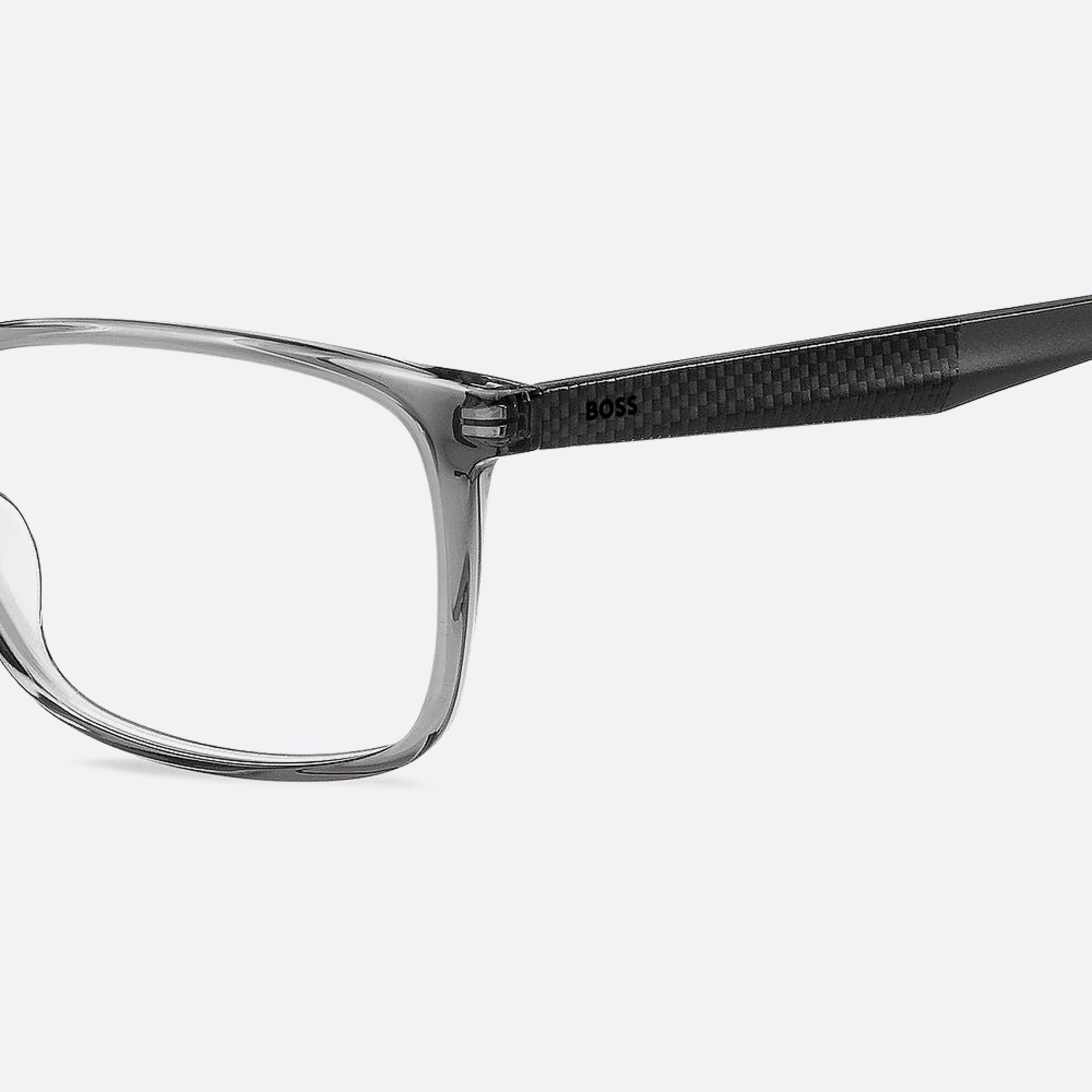Boss 55mm Boss Kb7 Grey Geometric Men Eyeglasses - Lifestyle Shot