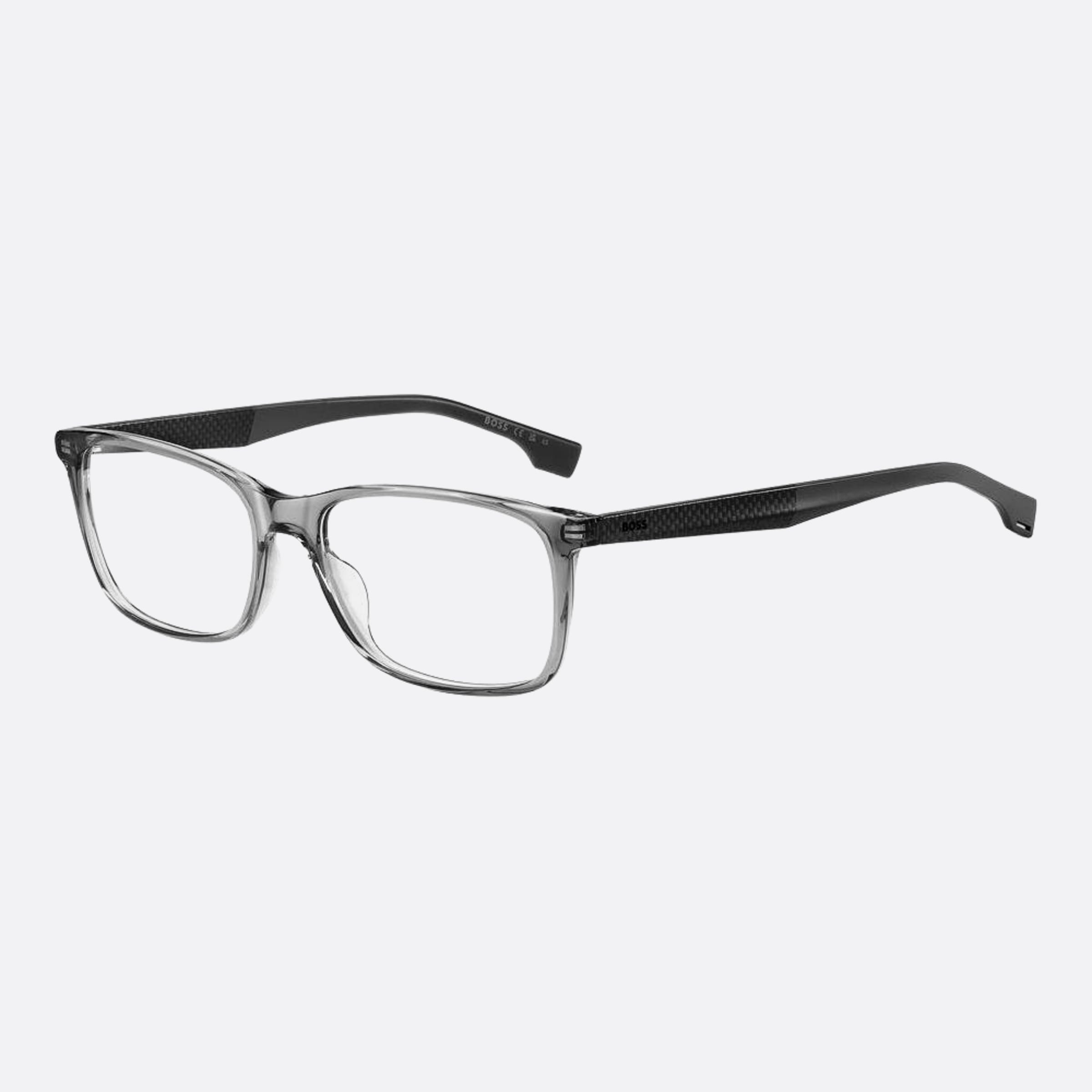 Boss 57mm Boss Kb7 Grey Geometric Men Eyeglasses - Side View