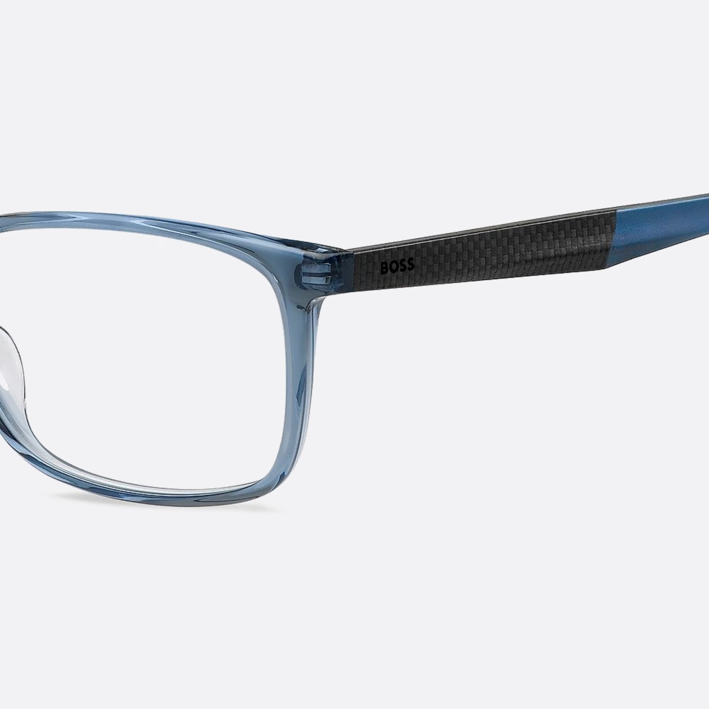 Boss 55mm Boss Pjp Blue Geometric Men Eyeglasses - Lifestyle Shot