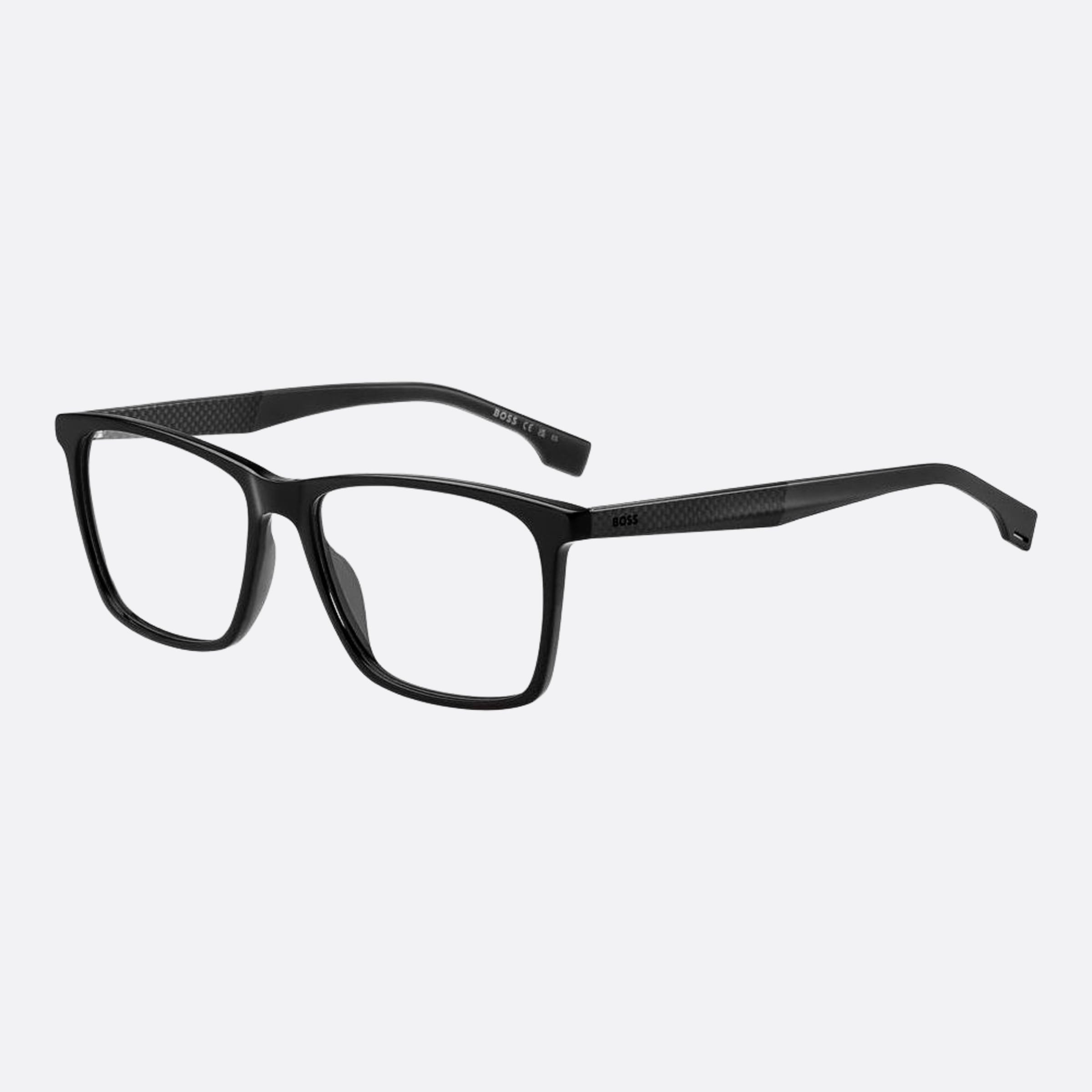 Boss 56mm Boss Black Squared Men Eyeglasses - Side View