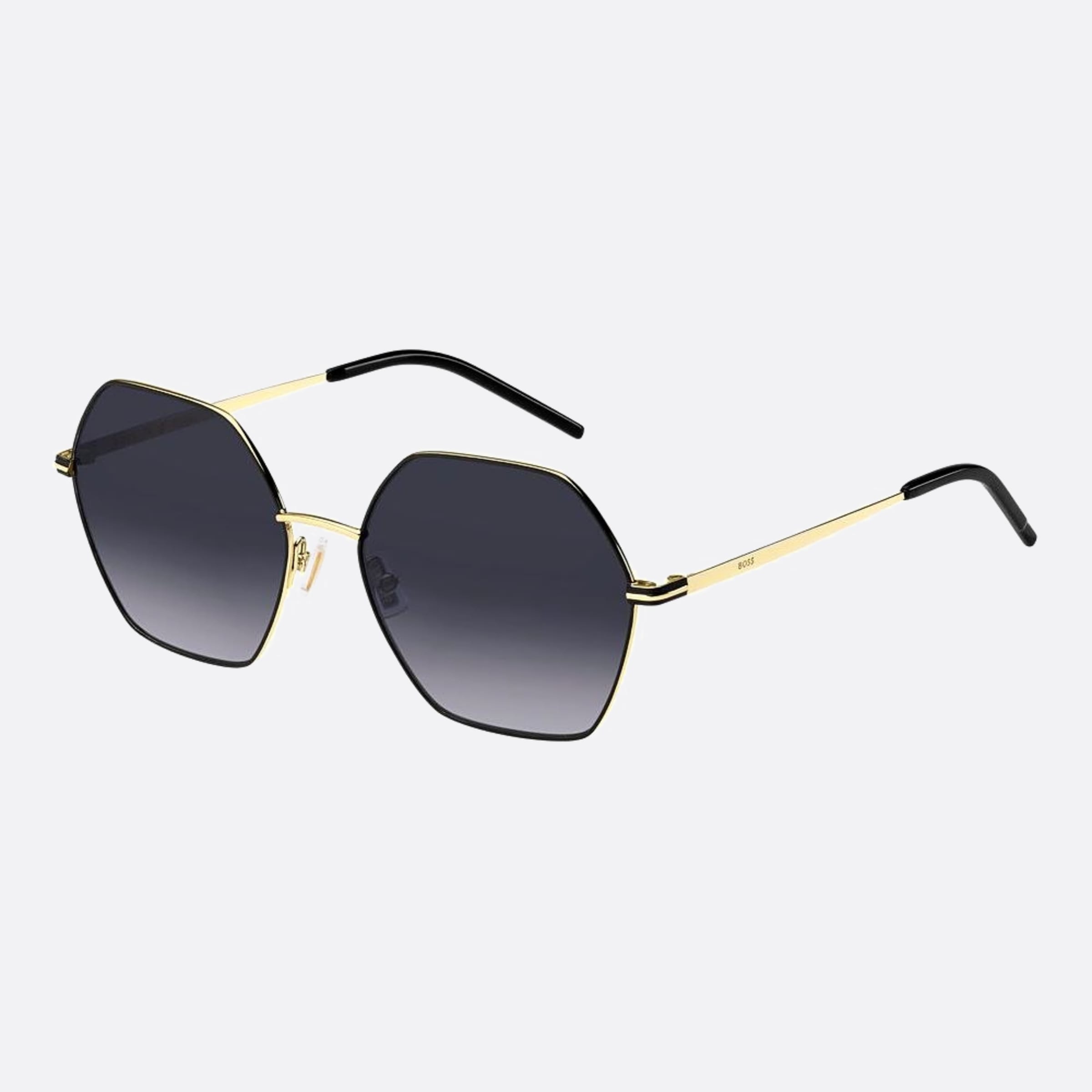 Boss 57mm Boss 2m2 Black Geometric Women Sunglasses - Side View
