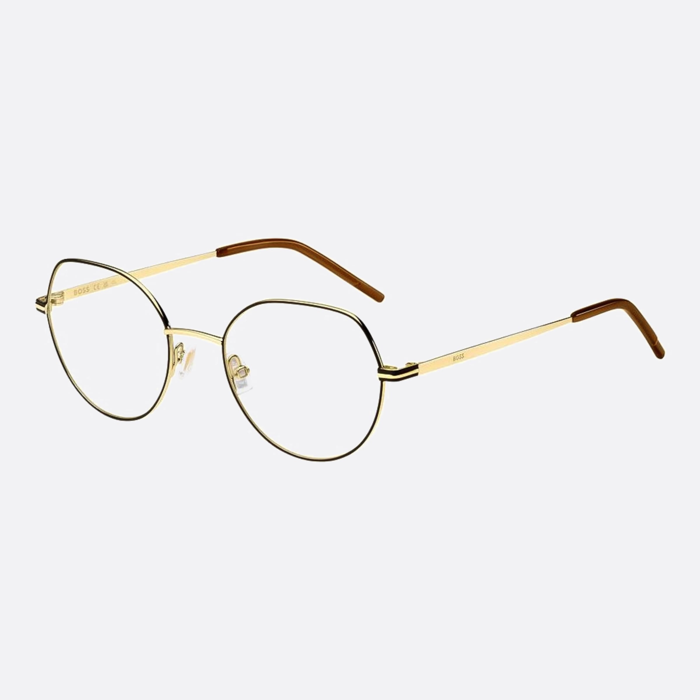 Boss 51mm Boss Rhl Gold Geometric Women Eyeglasses - Side View