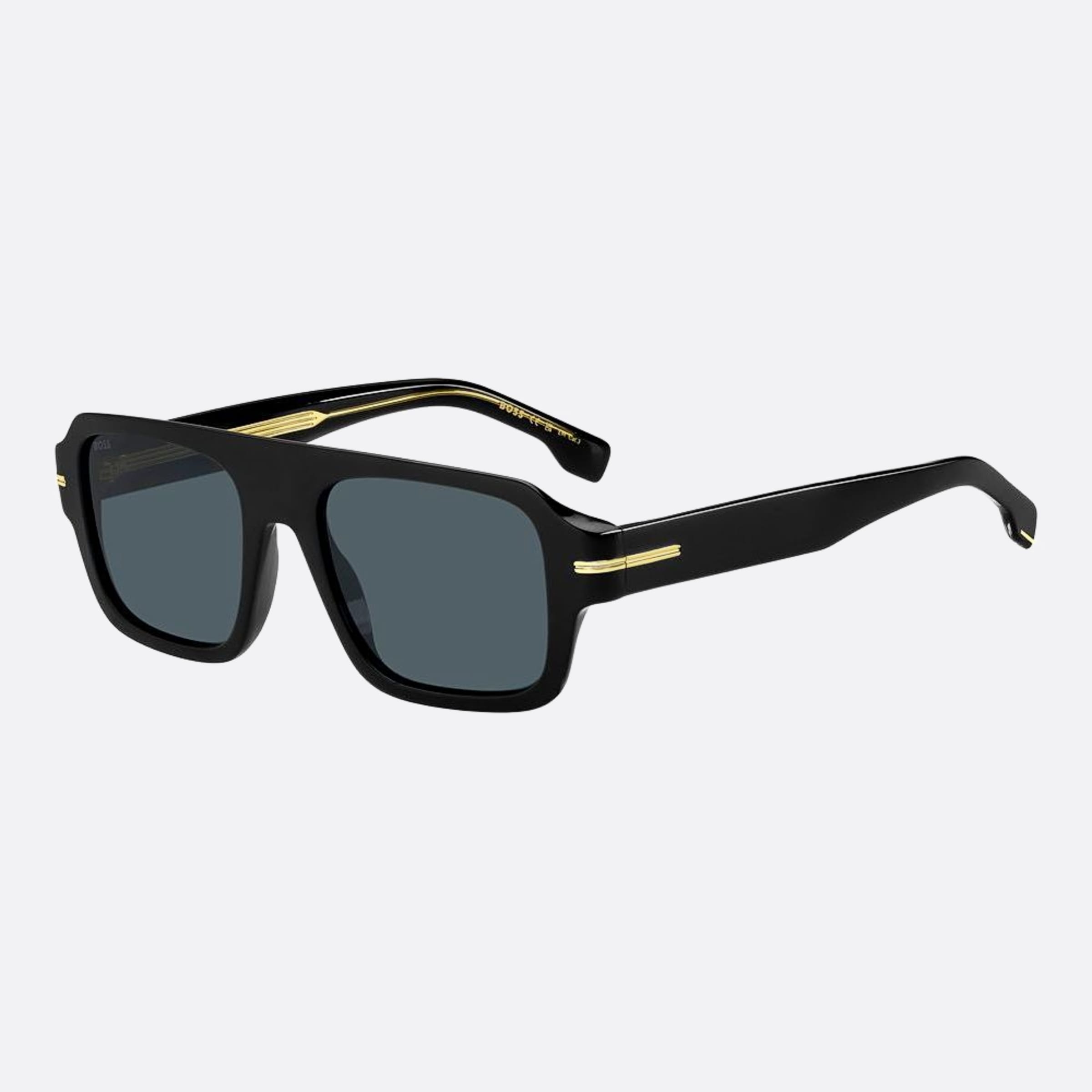 Boss 53mm Boss Black Squared Men Sunglasses - Side View
