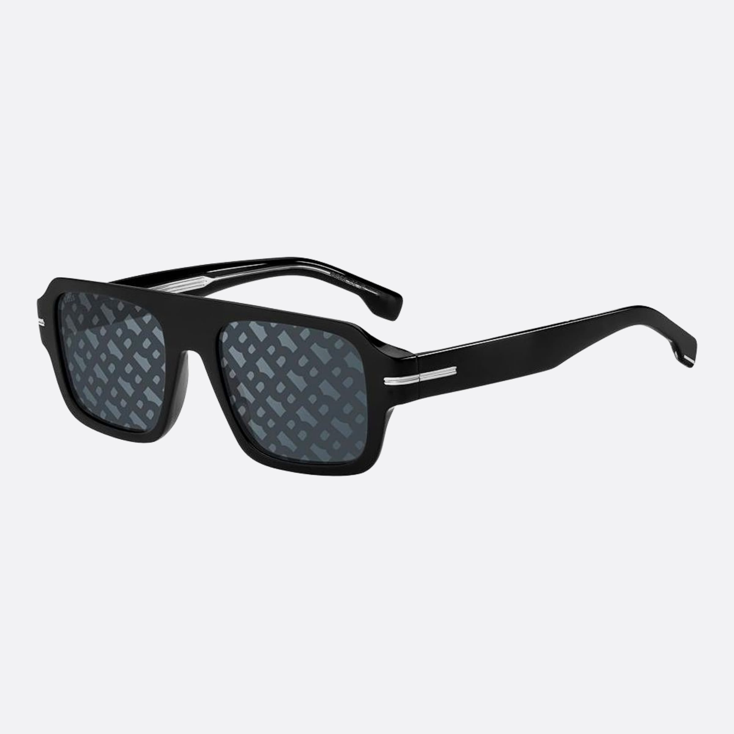 Boss 53mm Boss Black Squared Men Sunglasses - Side View