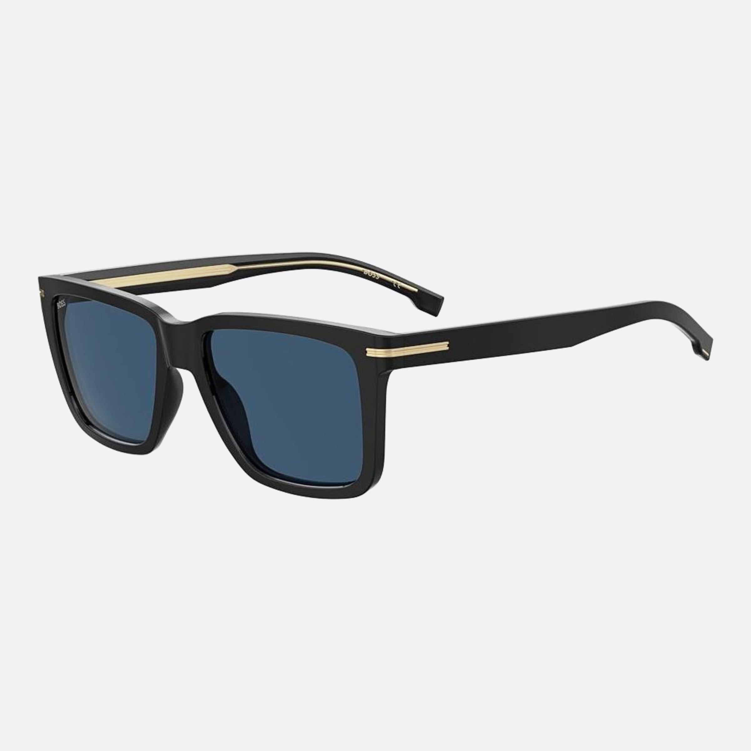 Boss 55mm Boss Black Squared Men Sunglasses - Side View