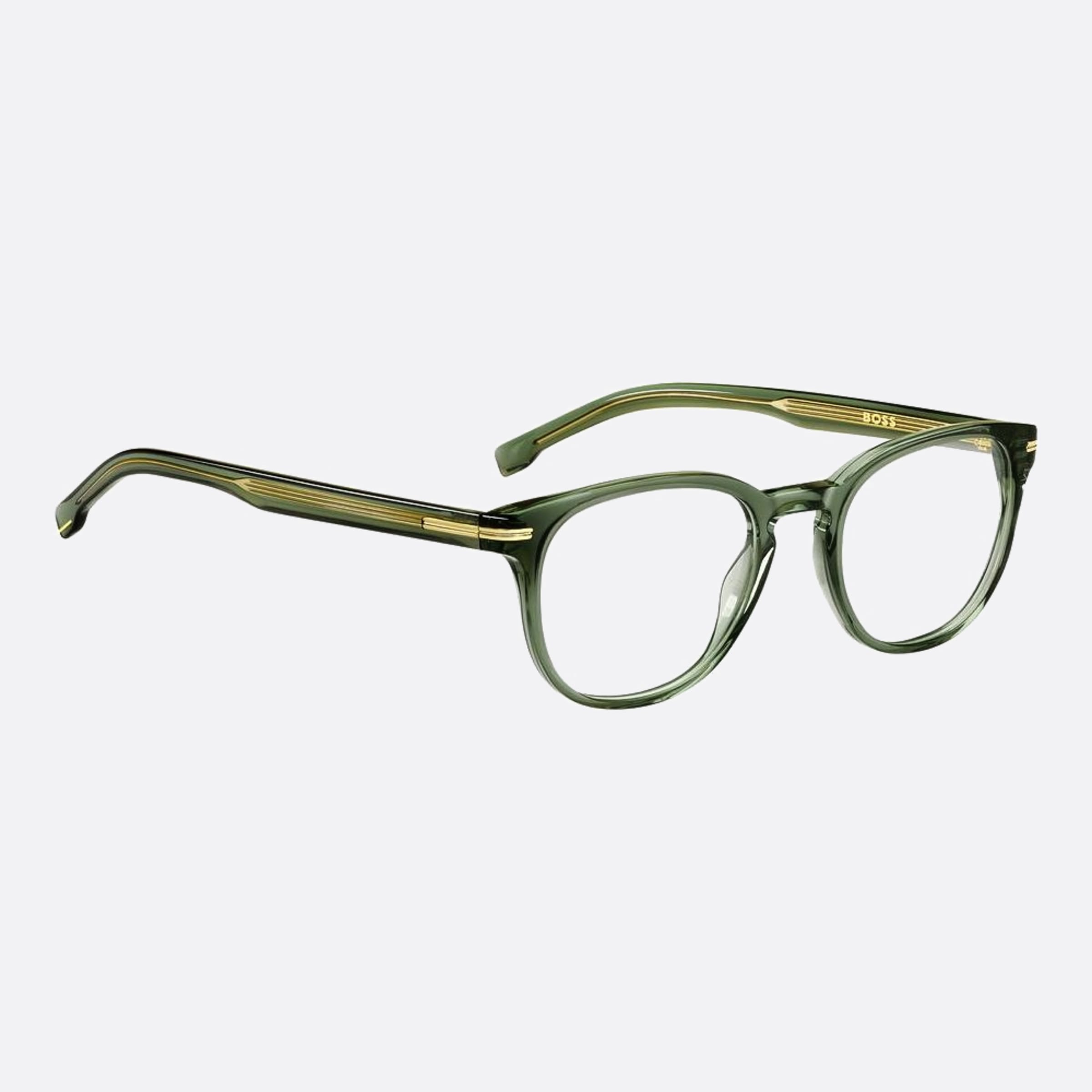 Boss 51mm Boss 1ed Green Round Men Eyeglasses - Lifestyle Shot