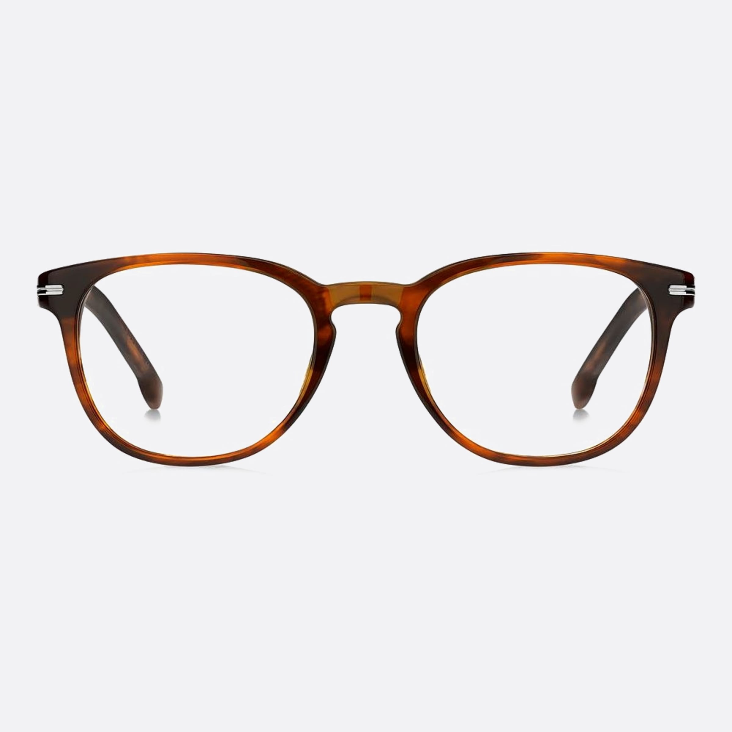 Boss 51mm Boss Ex4 Brown Round Men Eyeglasses - Main View