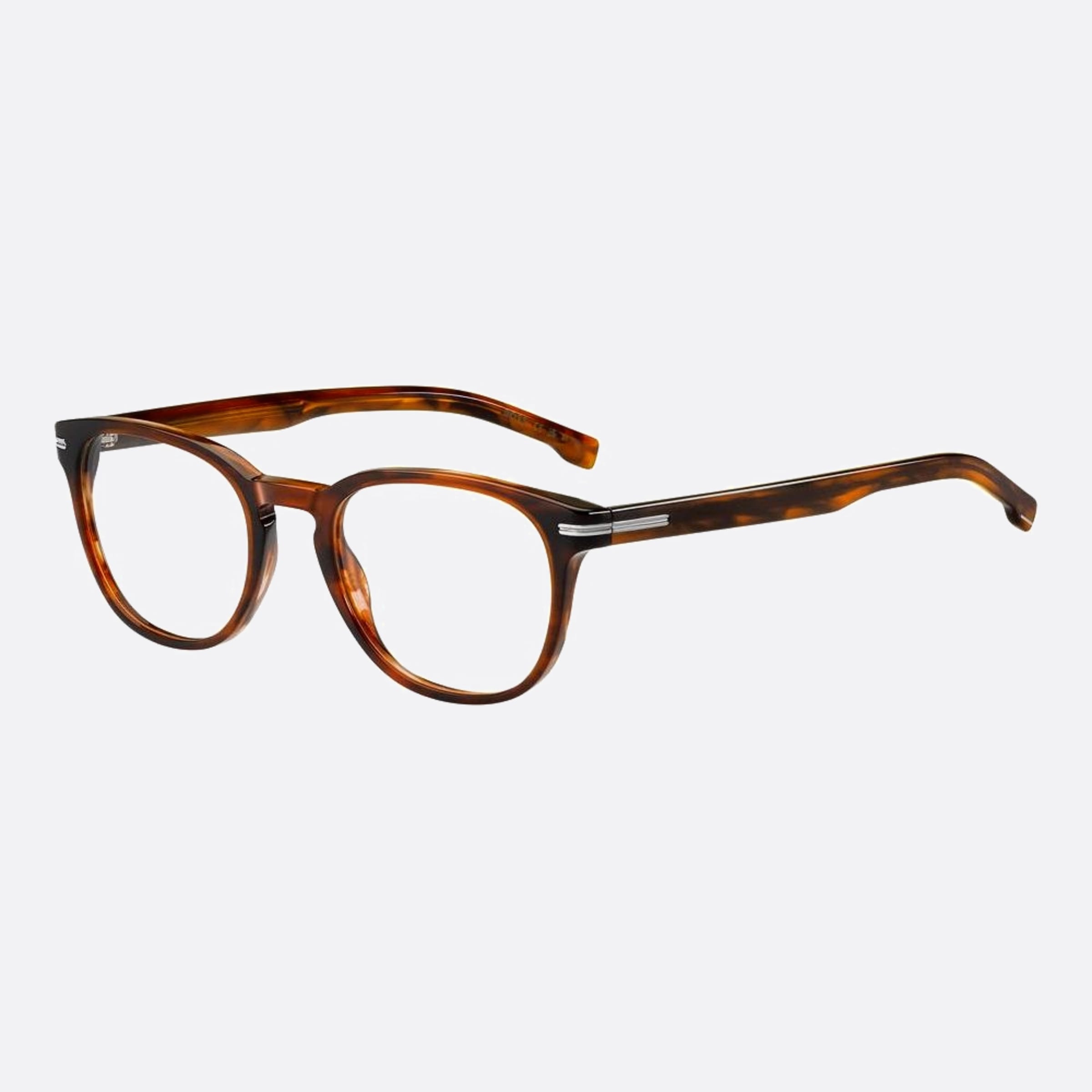 Boss 51mm Boss Ex4 Brown Round Men Eyeglasses - Side View