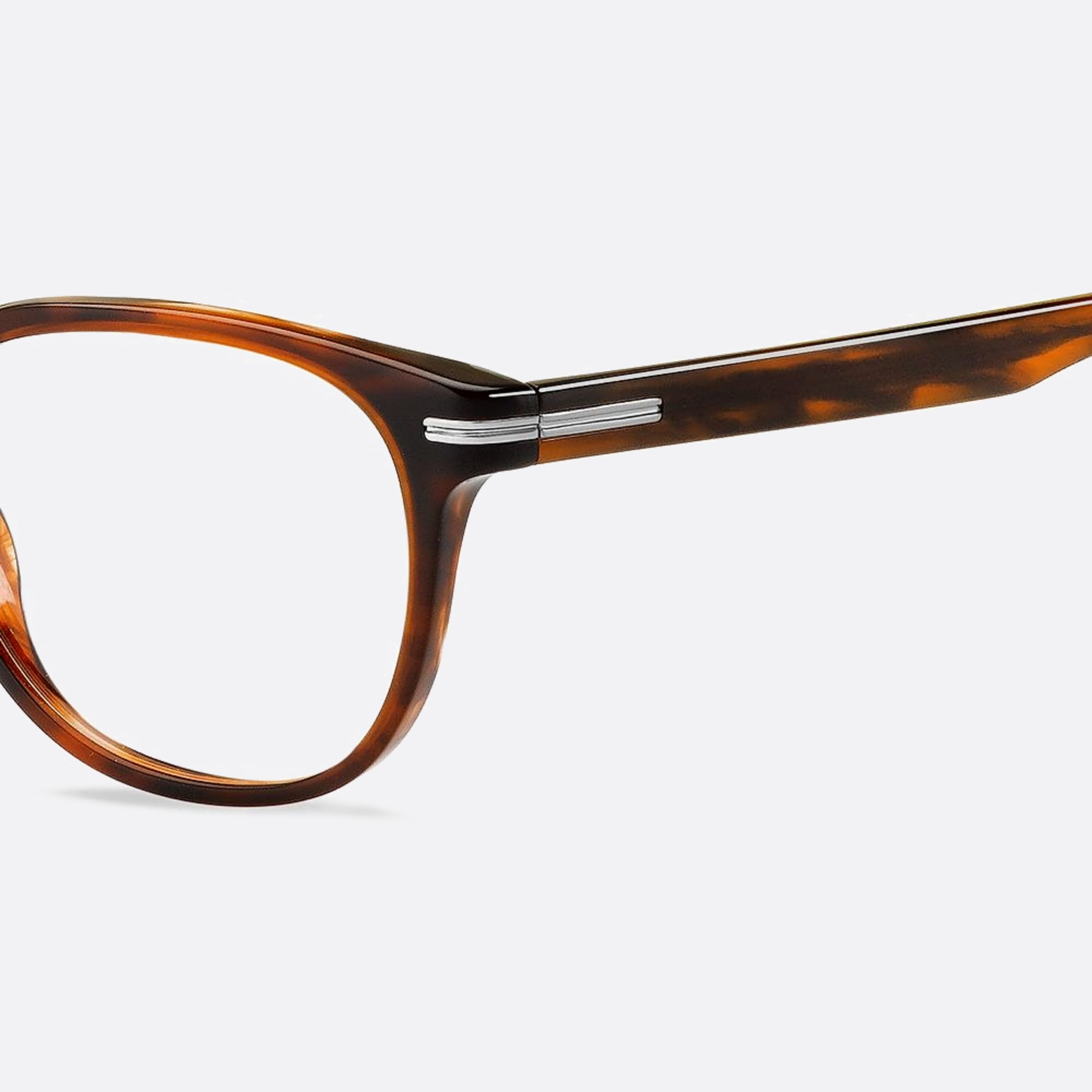 Boss 51mm Boss Ex4 Brown Round Men Eyeglasses - Detail View