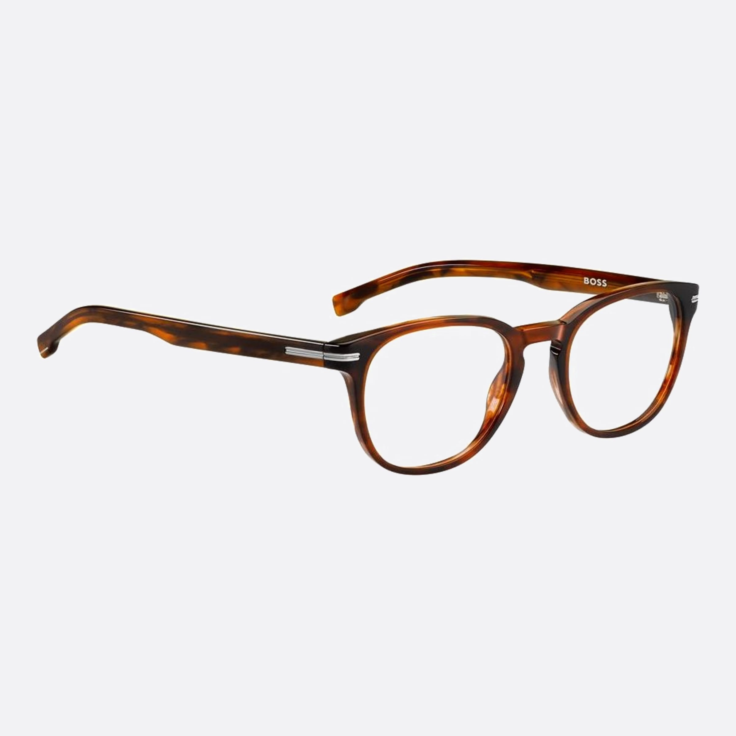 Boss 51mm Boss Ex4 Brown Round Men Eyeglasses - Lifestyle Shot