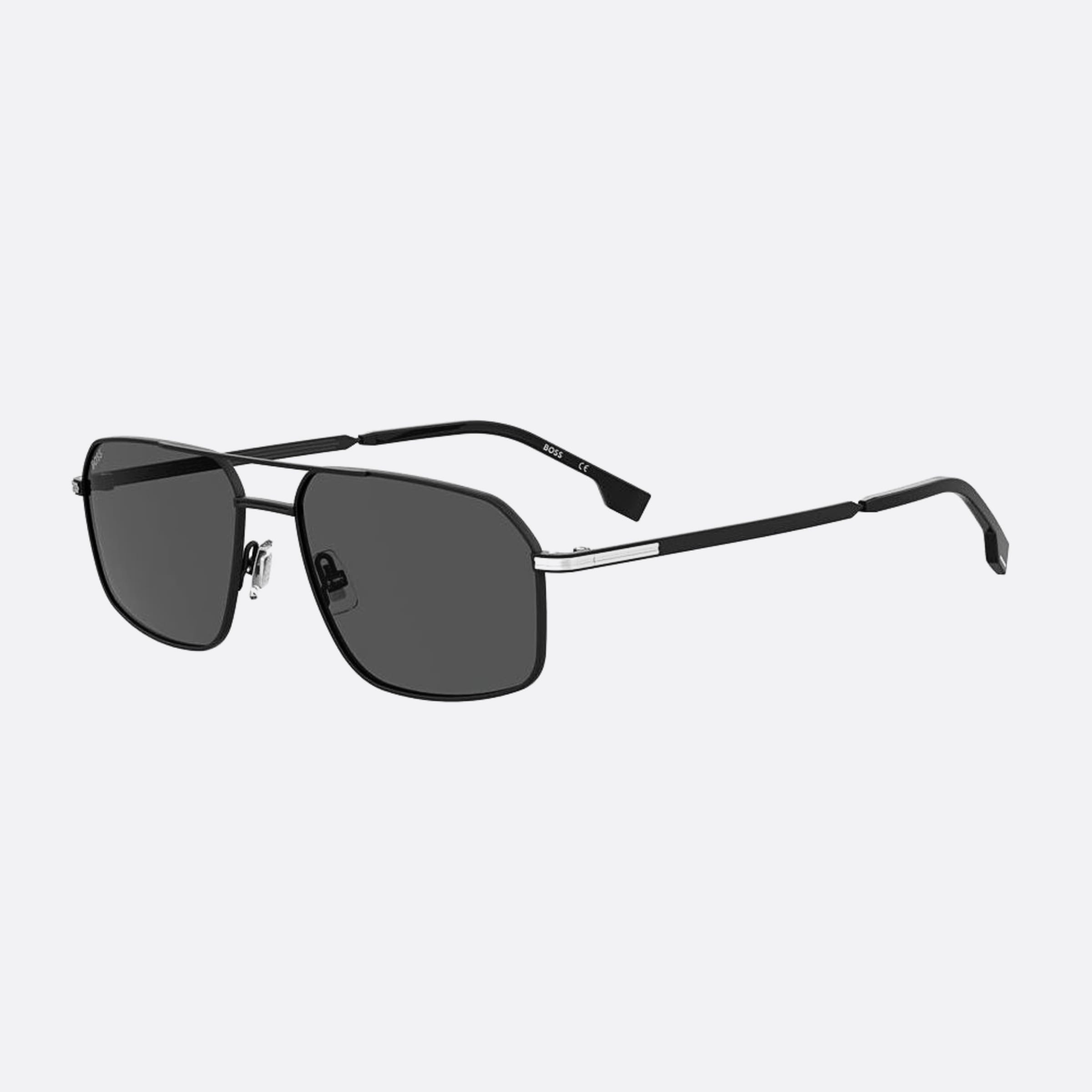 Boss 58mm Boss Black Squared Men Sunglasses - Side View