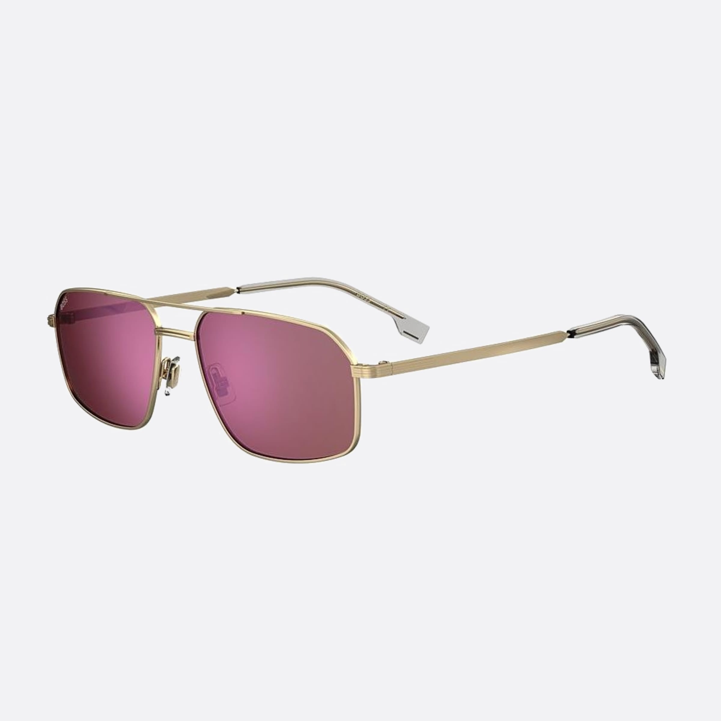 Boss 58mm Boss J5g Gold Squared Men Sunglasses - Side View