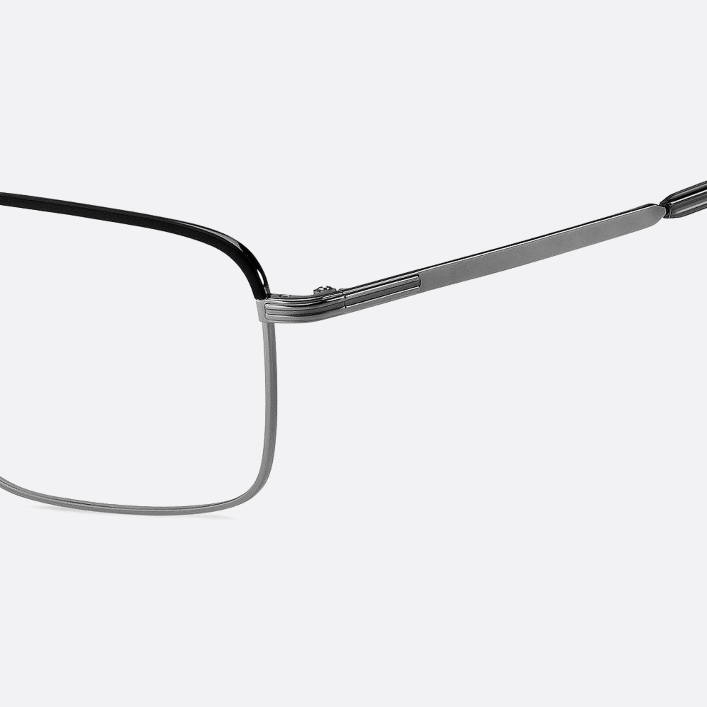 Boss 58mm Boss V81 Grey Geometric Men Eyeglasses - Detail View