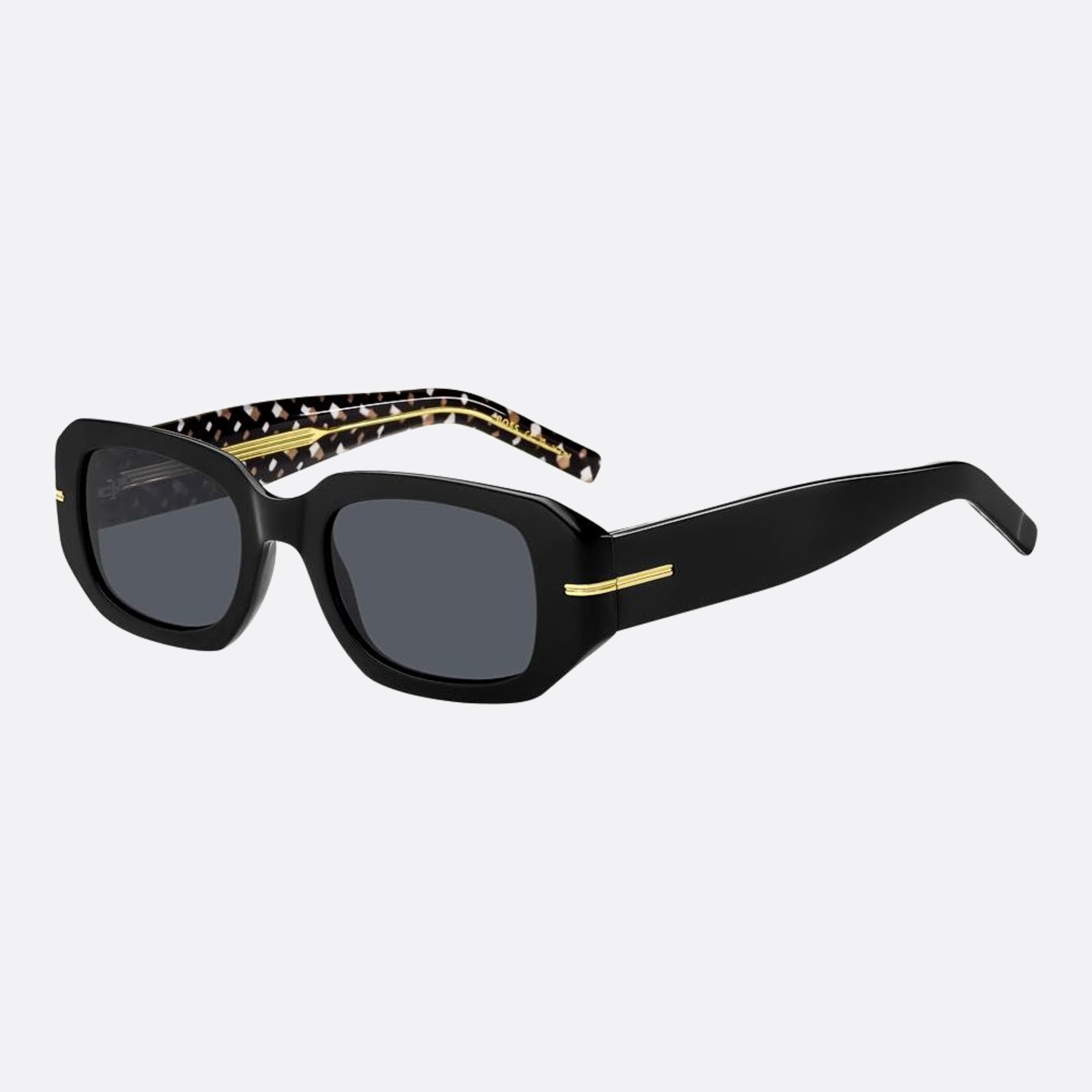 Boss 50mm Boss Black Geometric Women Sunglasses - Side View