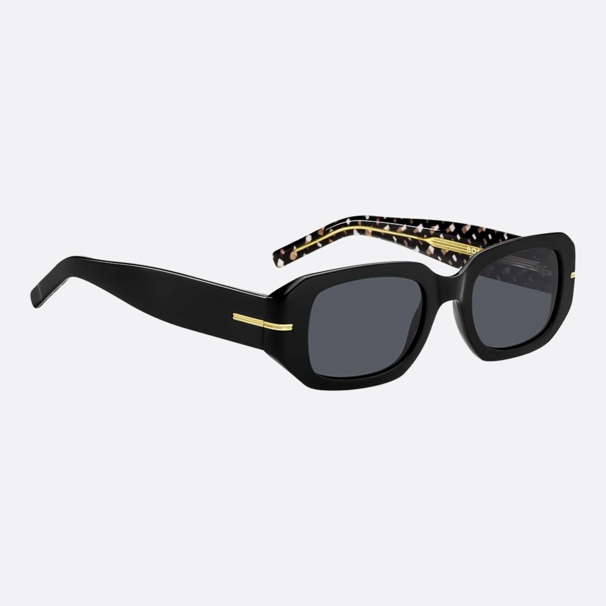 Boss 50mm Boss Black Geometric Women Sunglasses - Detail View