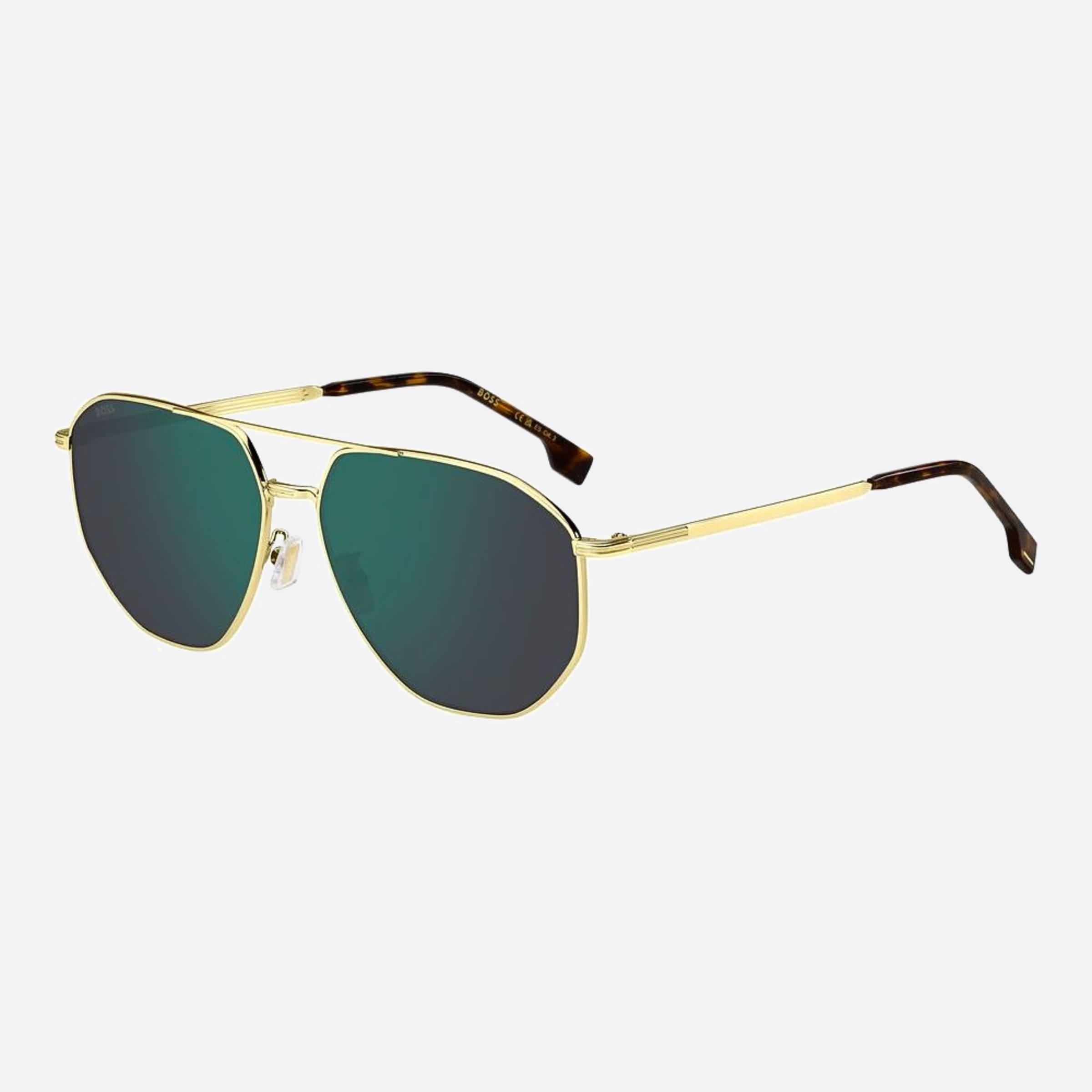 Boss 61mm Boss J5g Gold Geometric Men Sunglasses - Side View