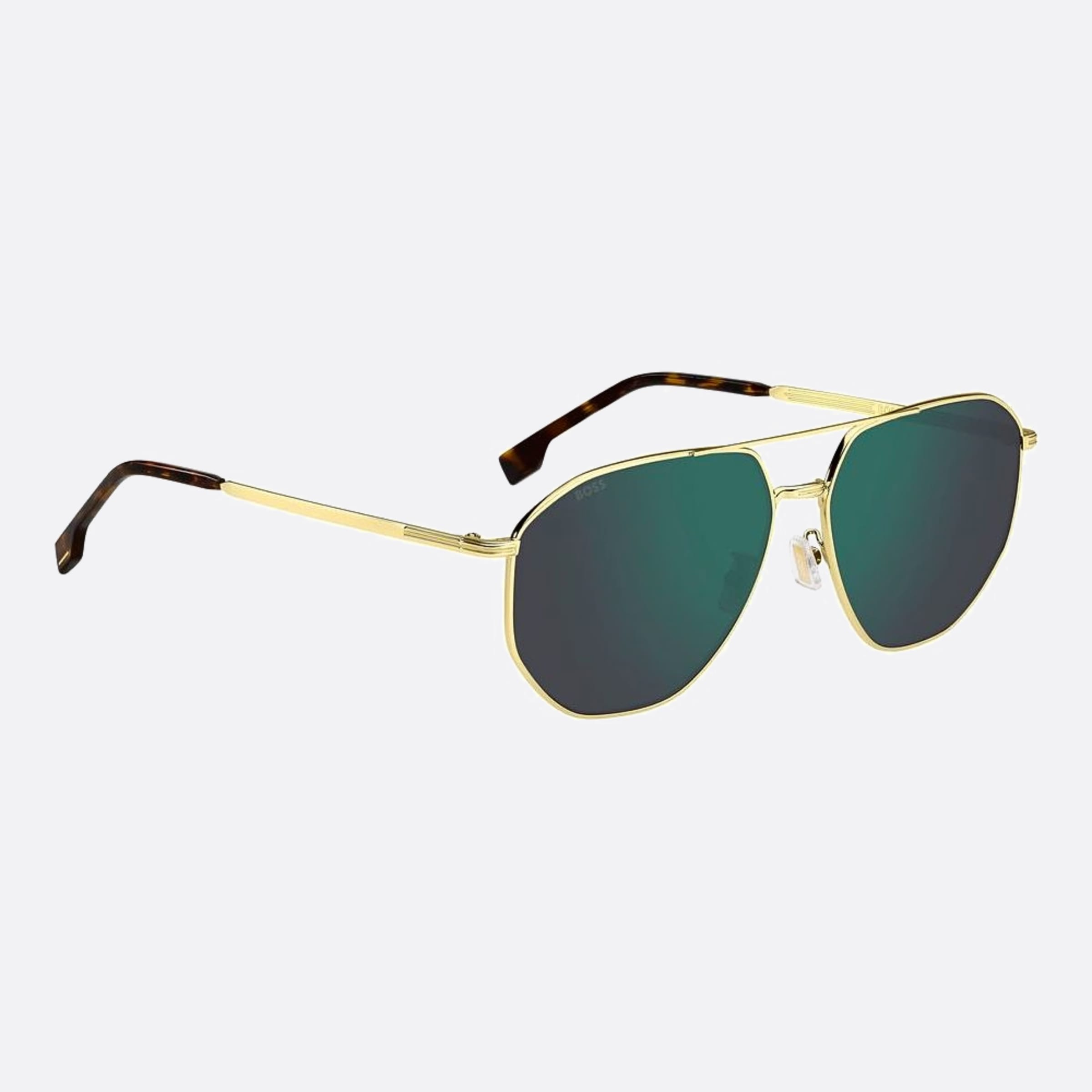 Boss 61mm Boss J5g Gold Geometric Men Sunglasses - Detail View