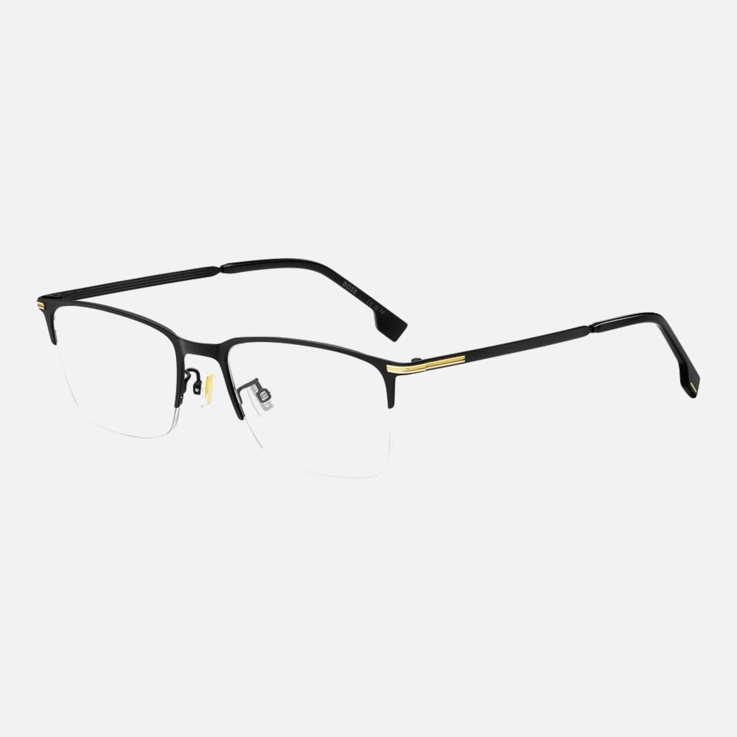 Boss 54mm Boss I46 Black Geometric Men Eyeglasses - Side View