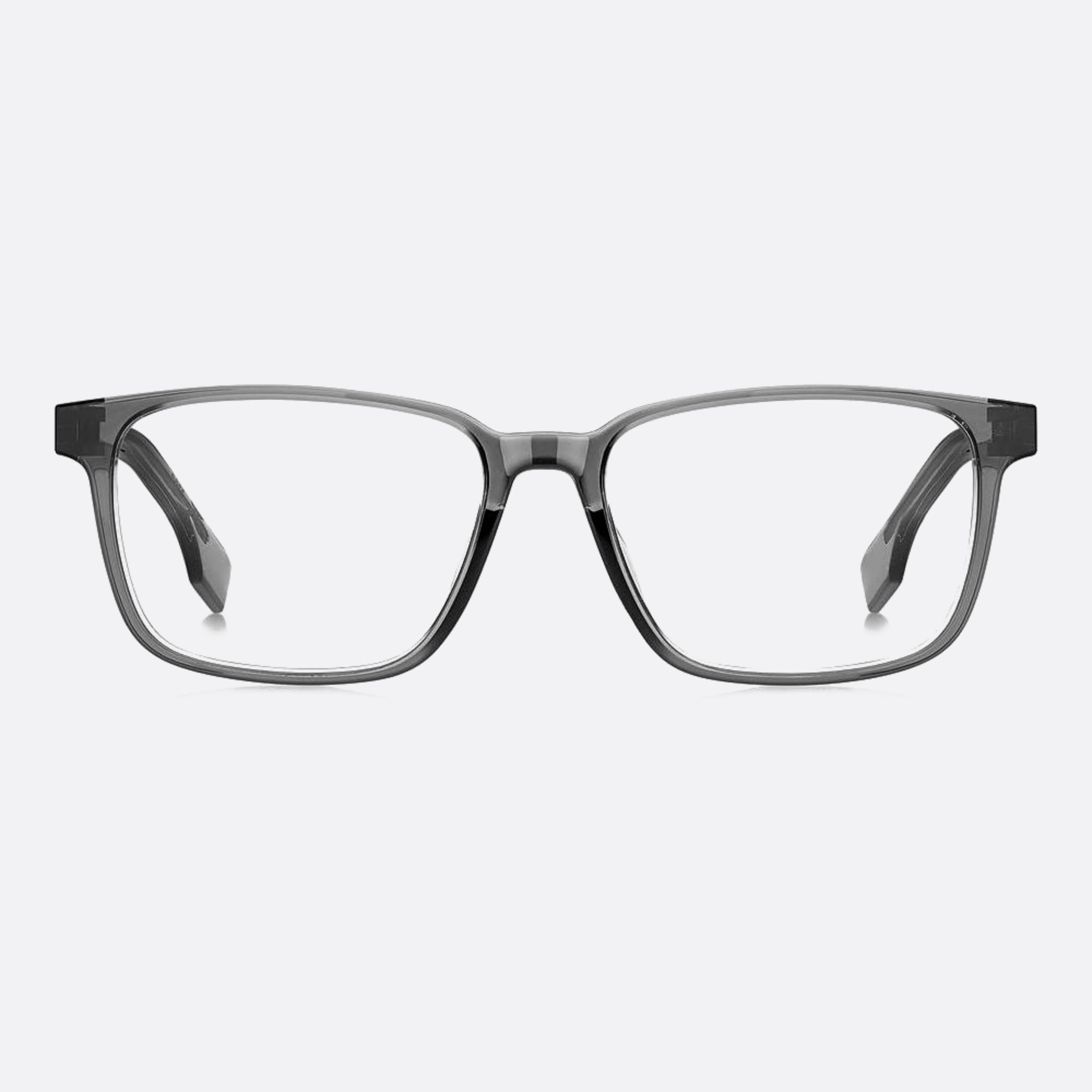 Boss 55mm Boss Kb7 Grey Geometric Men Eyeglasses - Main View